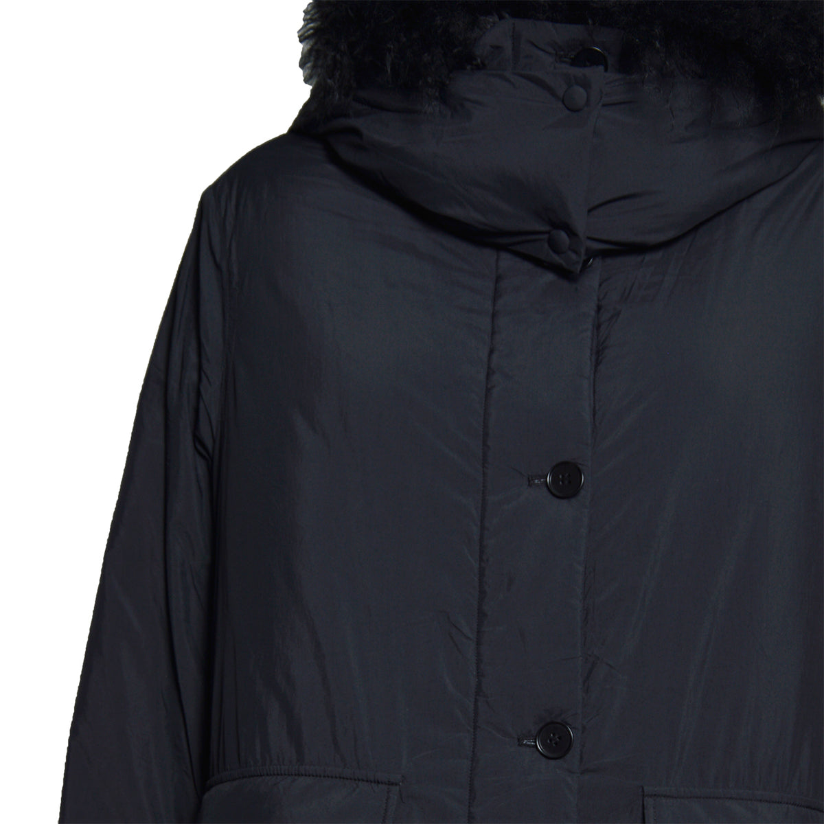 down jacket 76cm technical fabric/lamb 