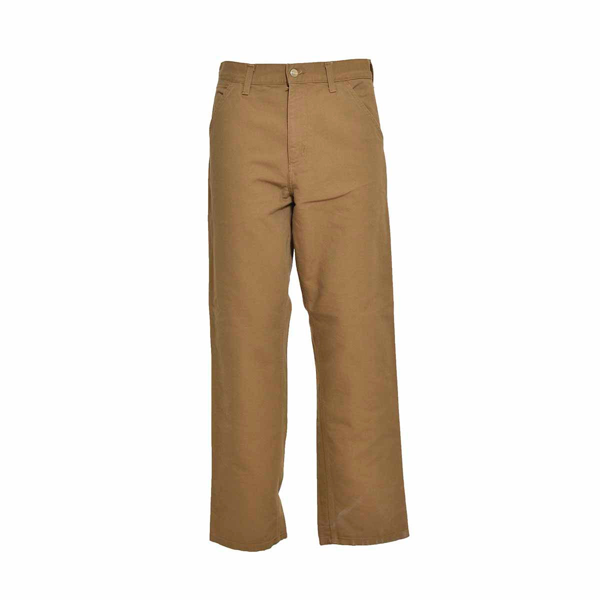 Pantalone Single Knee in cotone marrone Carhartt