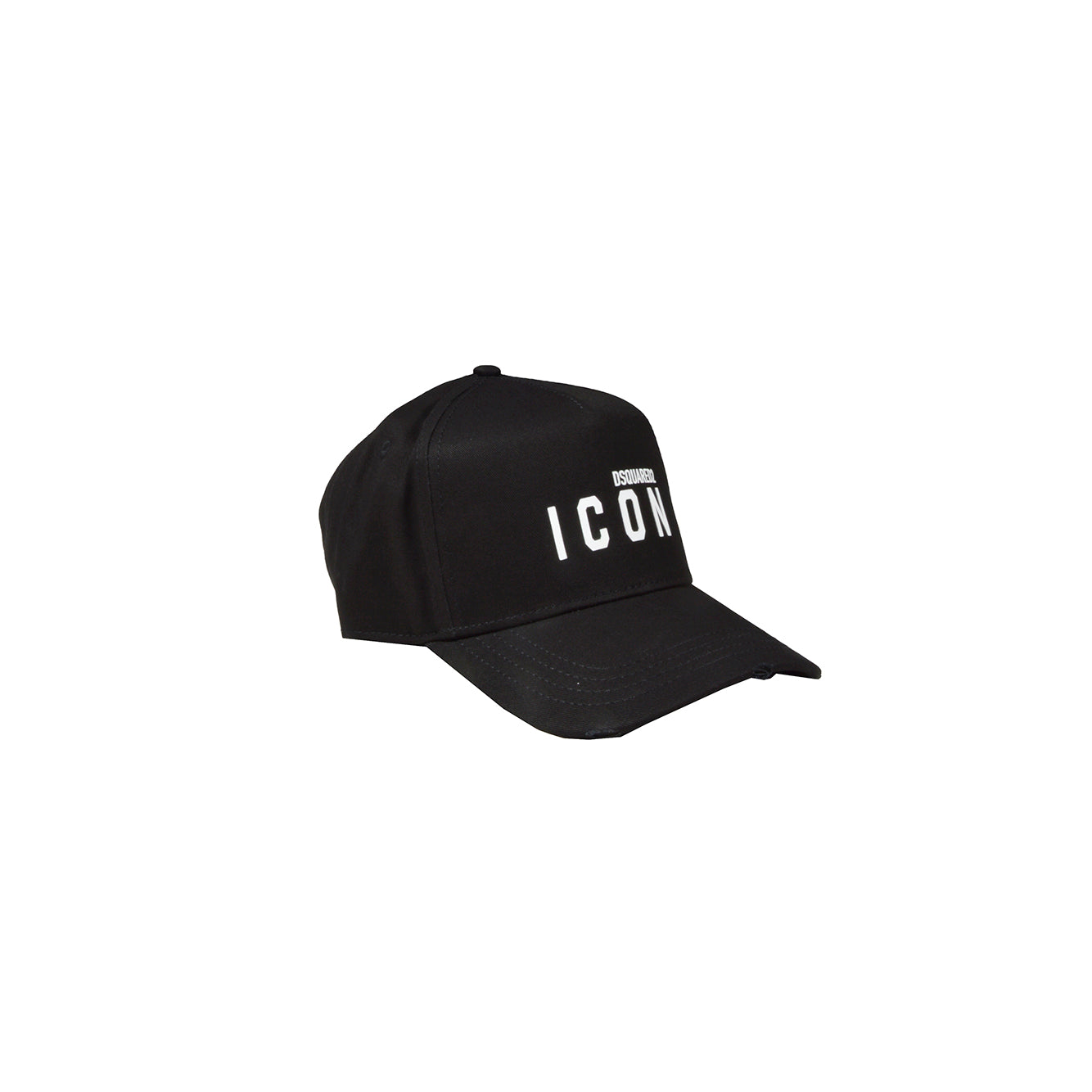 Cappello Mini Icon in cotone nero con stampa logo Dsquared2