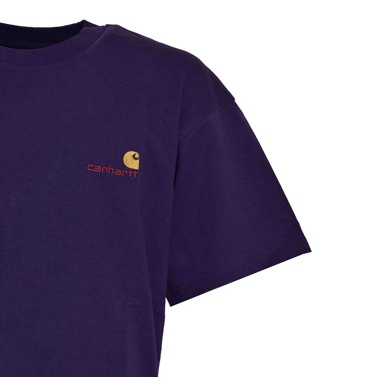 T-shirt American Script viola con logo Carhartt 