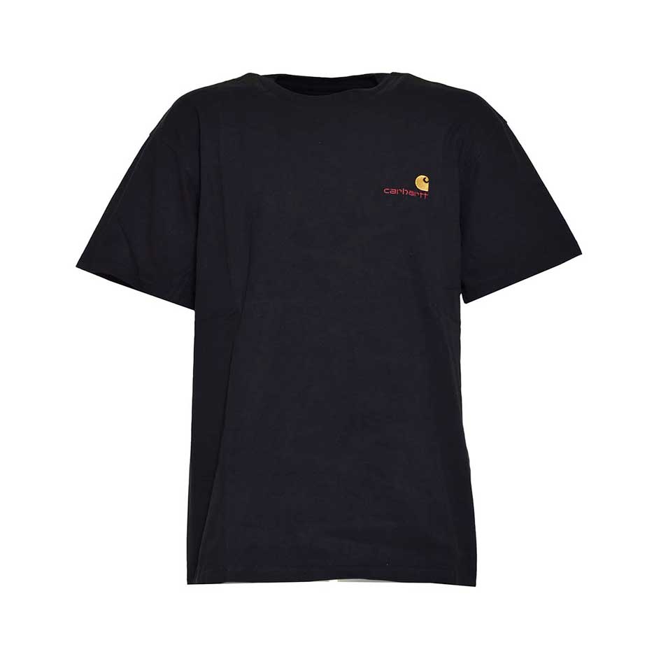T-shirt American Script nera con logo Carhartt 