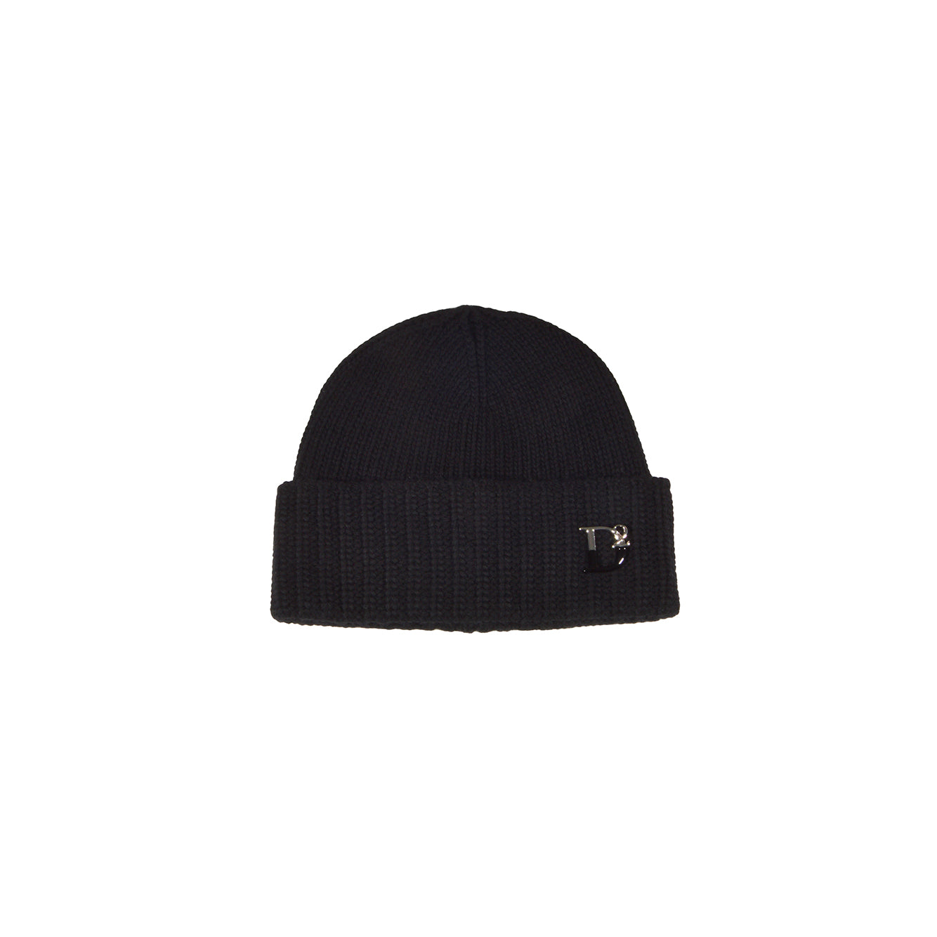 Berretto D2 Statement in misto lana e cashmere nero Dsquared2 