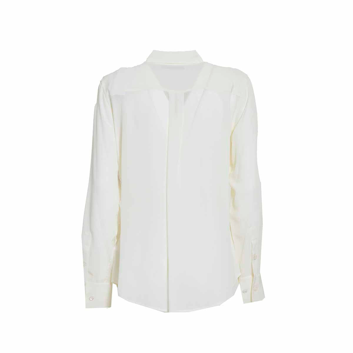 Camicia Slim Signature in pura seta bianca Equipment 