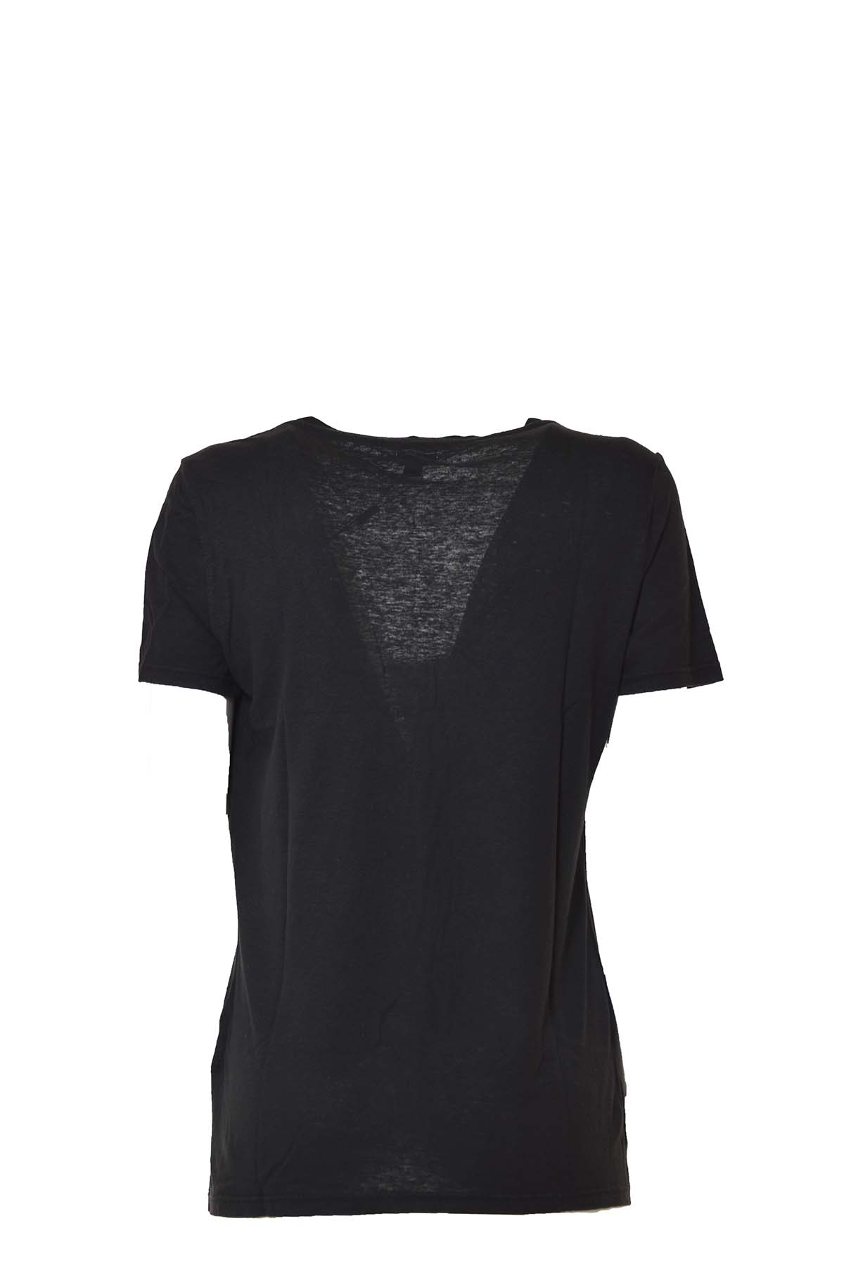 T-shirt Harvey nera scollo rotondo L'Agence 