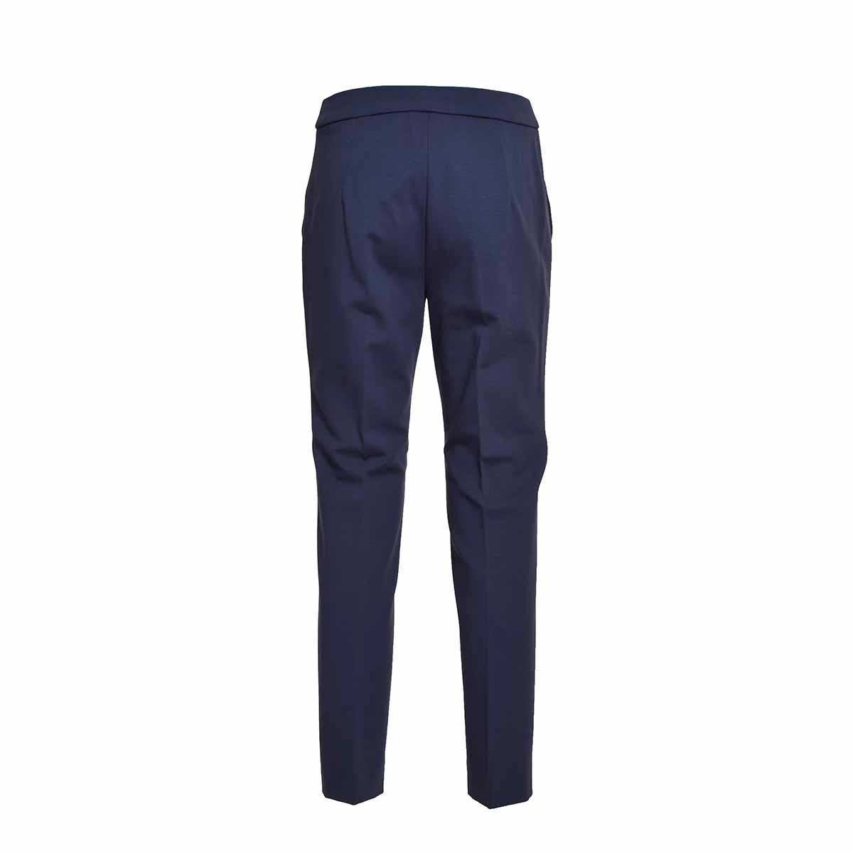 Pantalone Pegno in misto viscosa blu Max Mara 