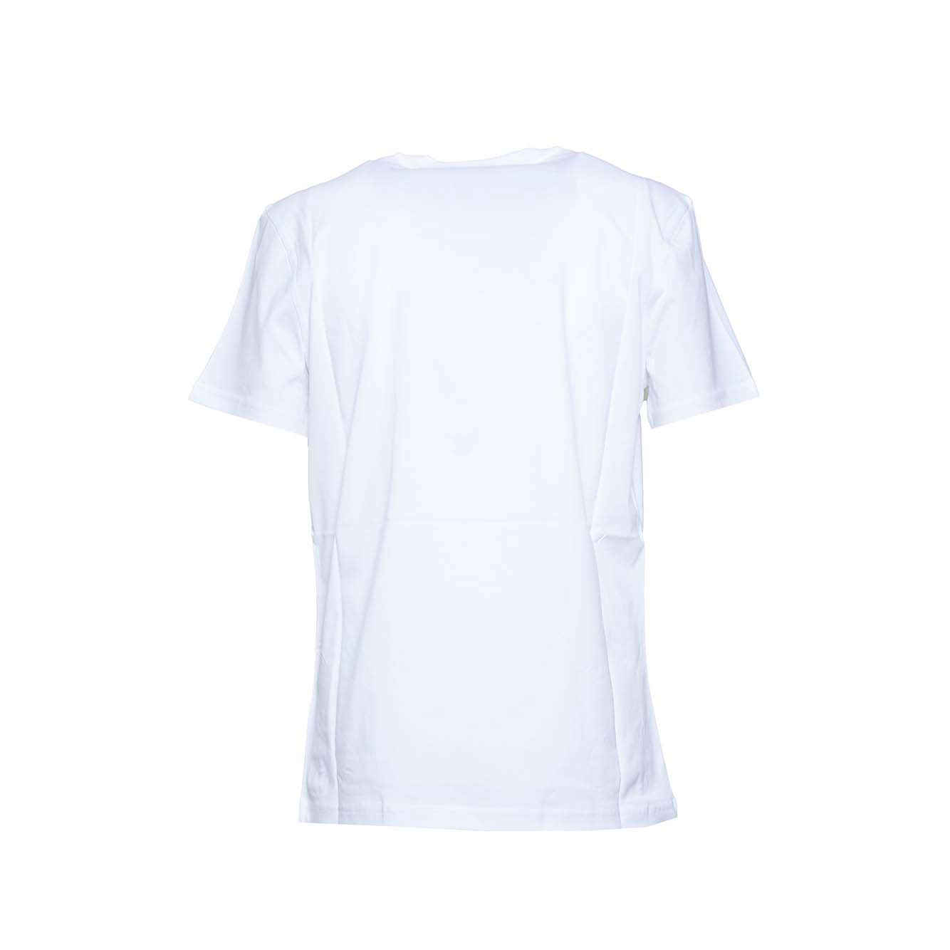 T-shirt in cotone bianco con stampa Loop Moschino 