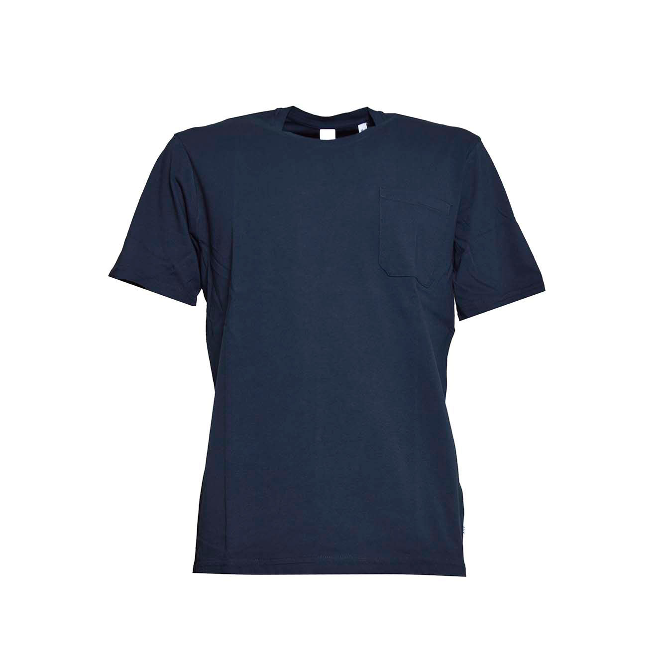 T-shirt in cotone blu navy con tasca Aspesi 