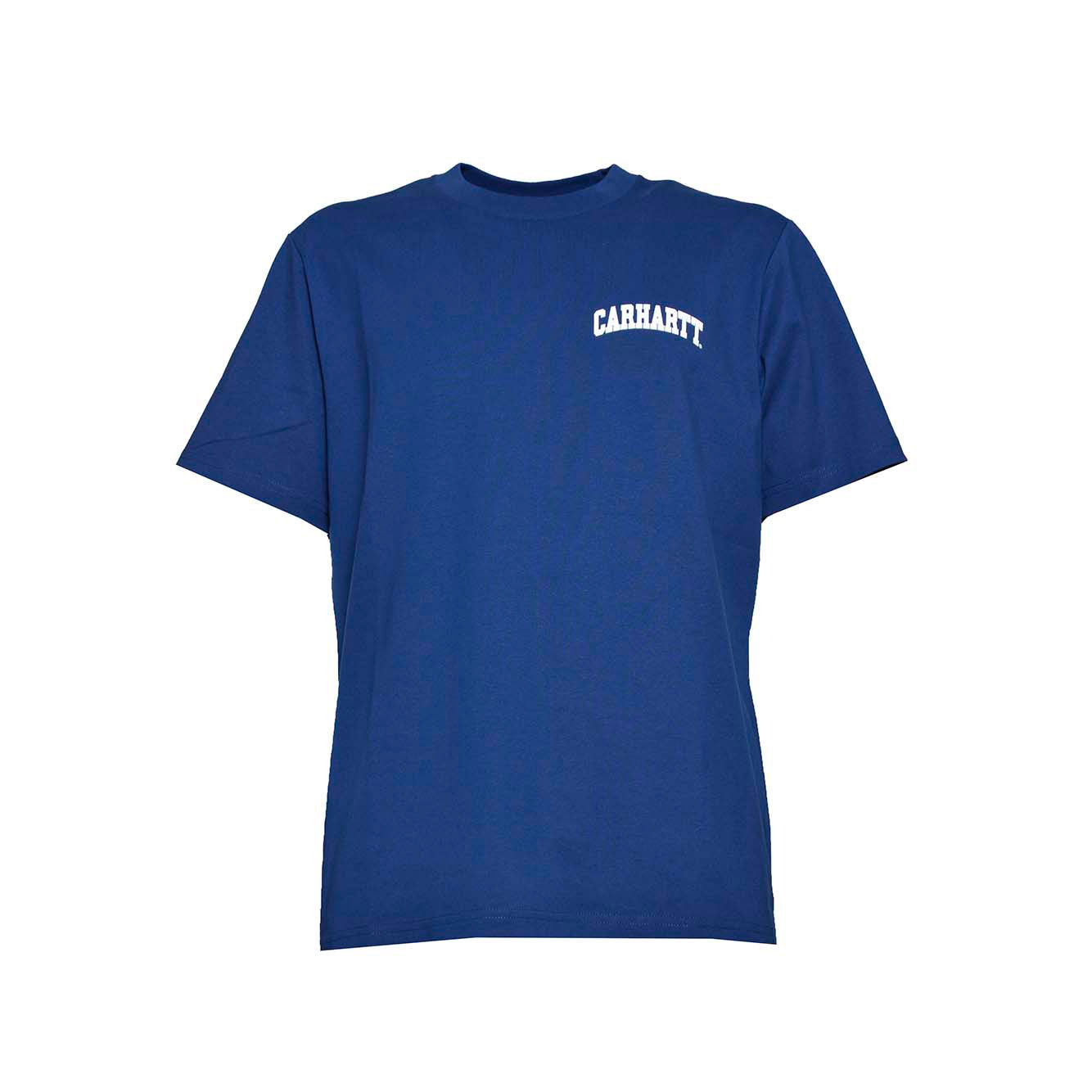 T-shirt University in cotone blu con stampa logo Carhartt Wip 