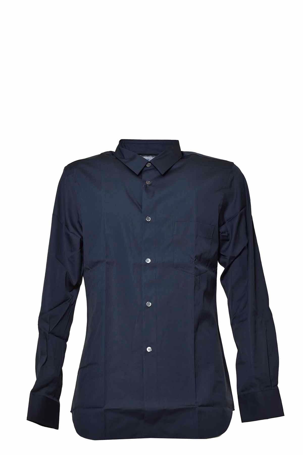 Camicia slim in cotone blu navy Comme des Garçons Shirt 