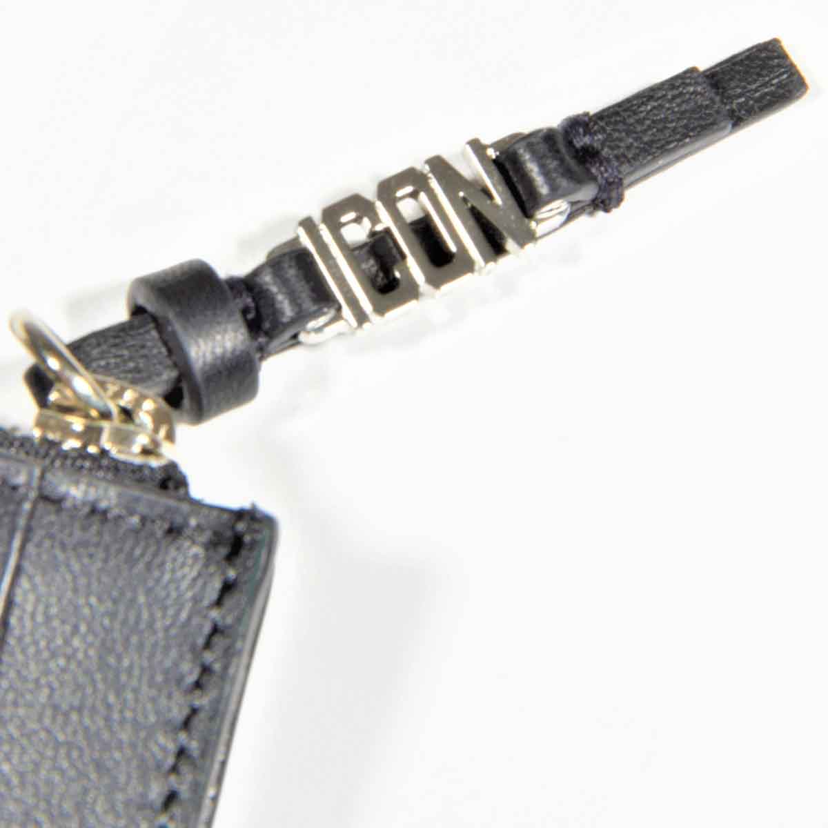 Portacarte Icon Evening in vera pelle nera Dsquared2 