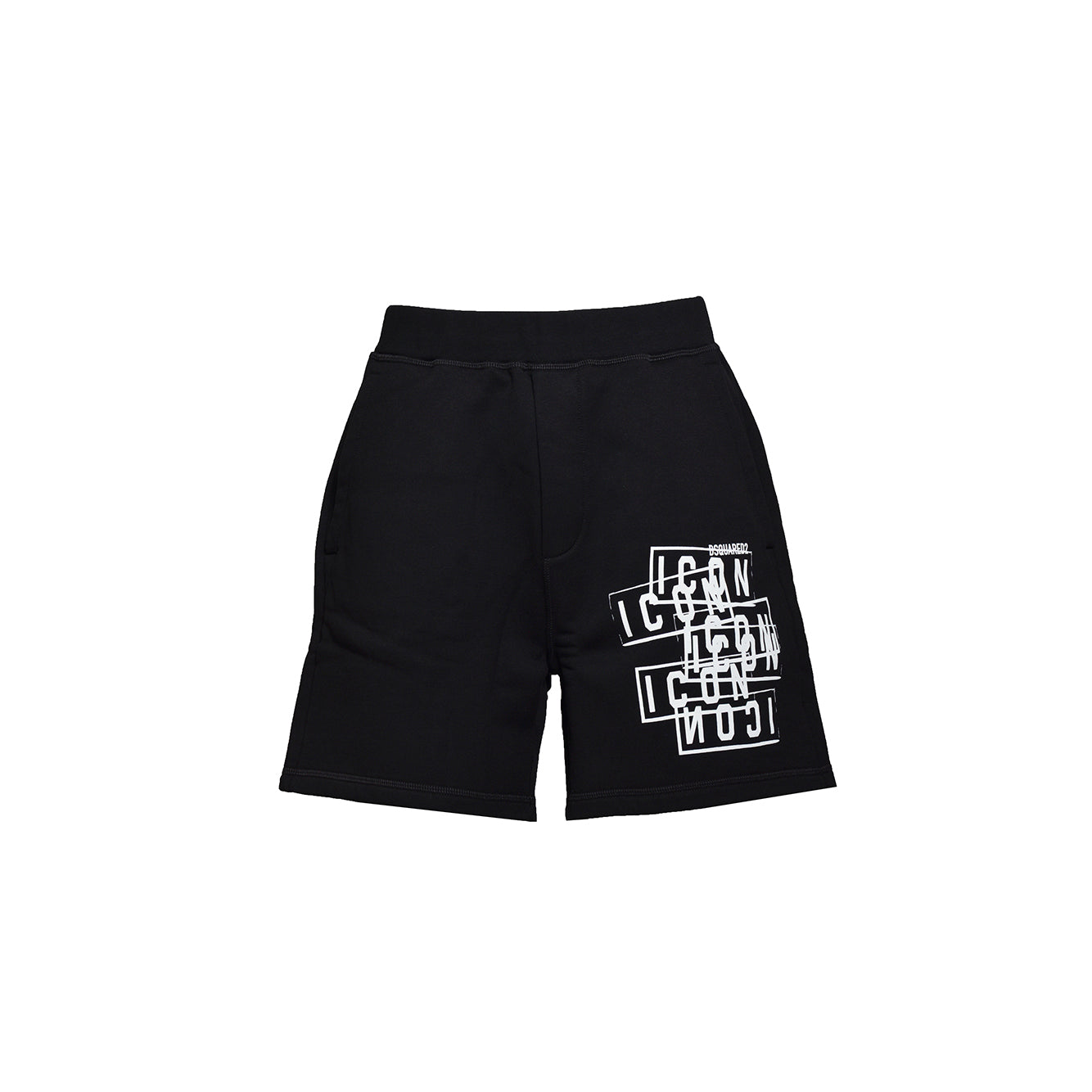 Bermuda Icon Stamps Relax in cotone nero Dsquared2 