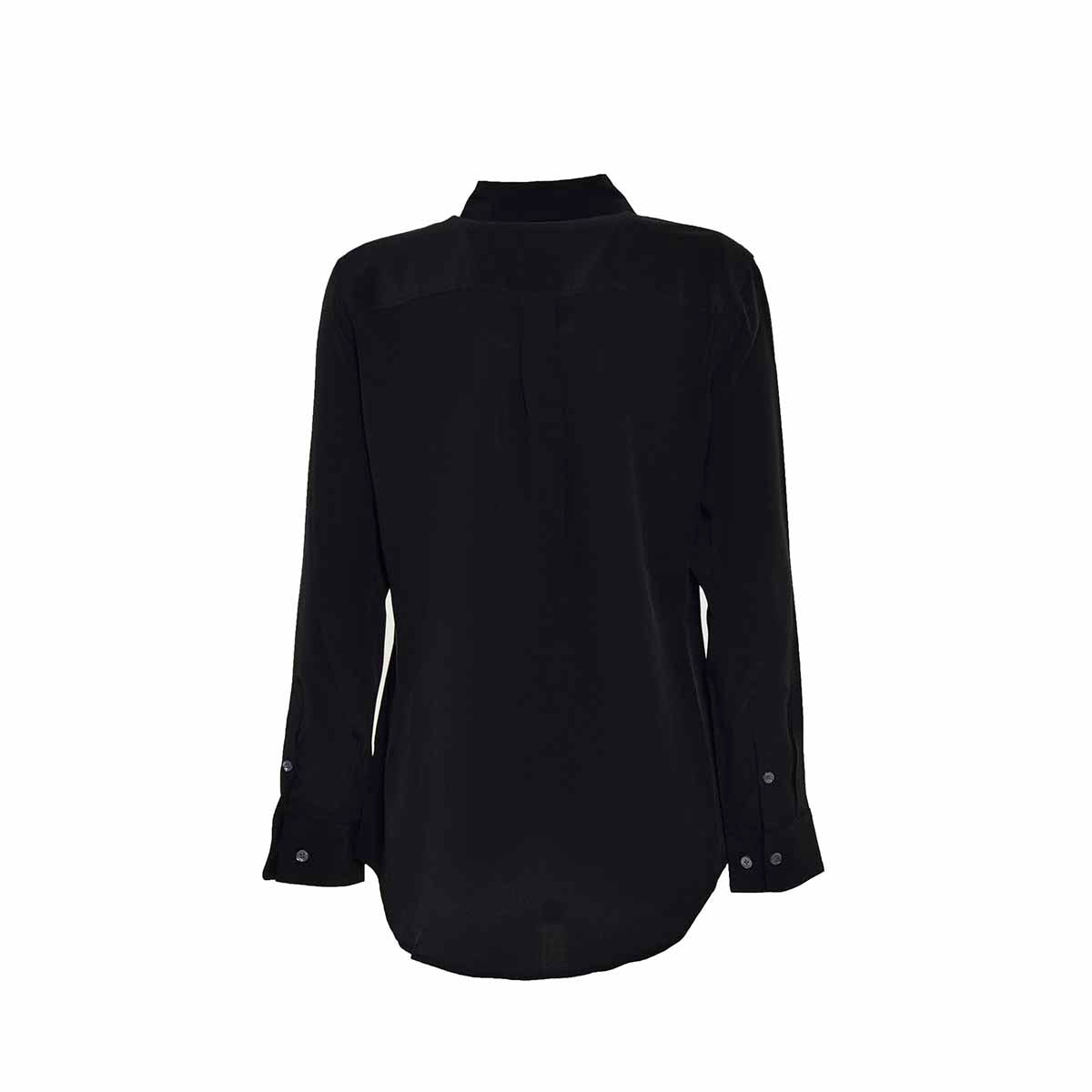 Camicia Slim Signature in pura seta nera Equipment 