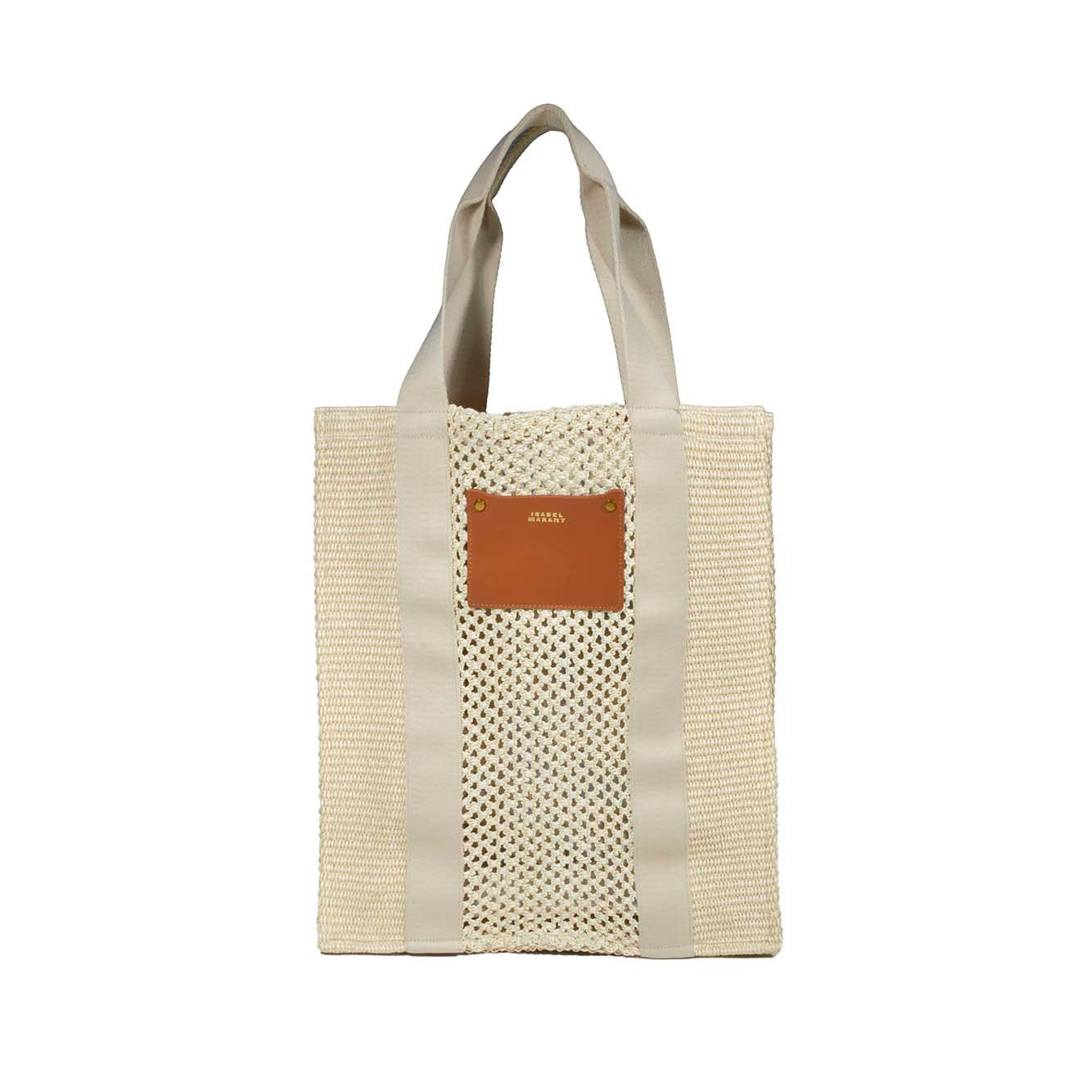 Borsa a mano Aruba piccola in rafia beige Isabel Marant 