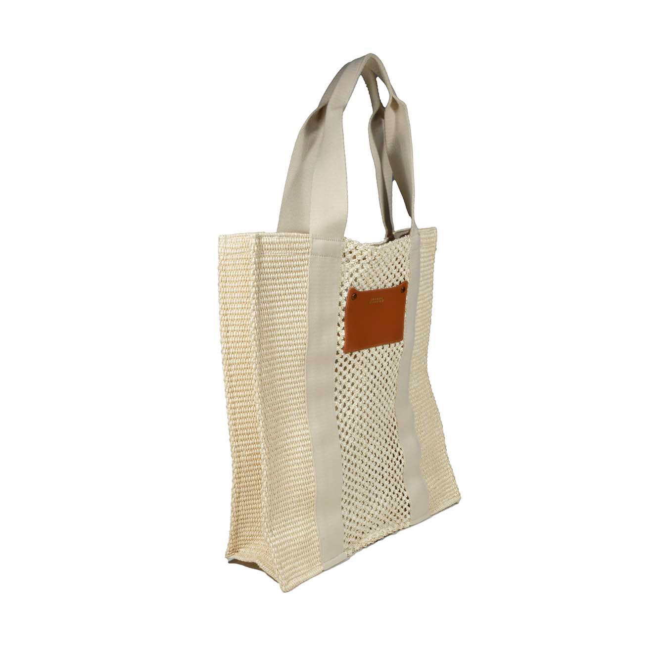 Borsa a mano Aruba piccola in rafia beige Isabel Marant 