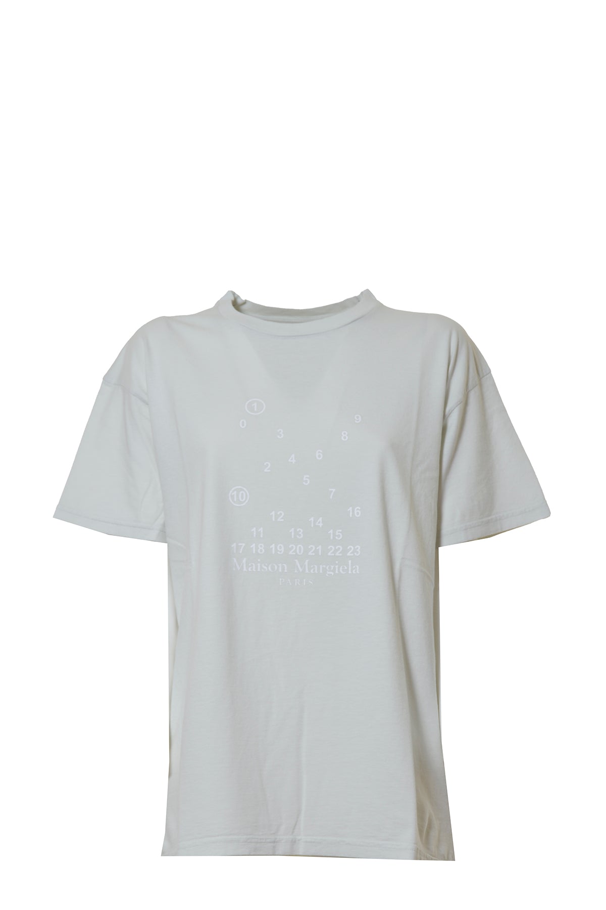 T-shirt Numeric in cotone bianco naturale Maison Margiela 