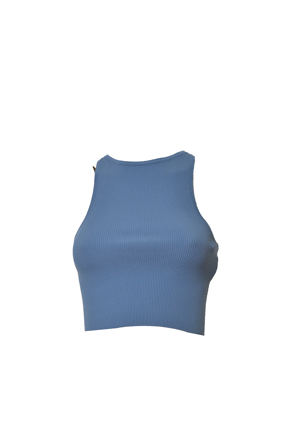 Top Turku in viscosa azzurra Max Mara 