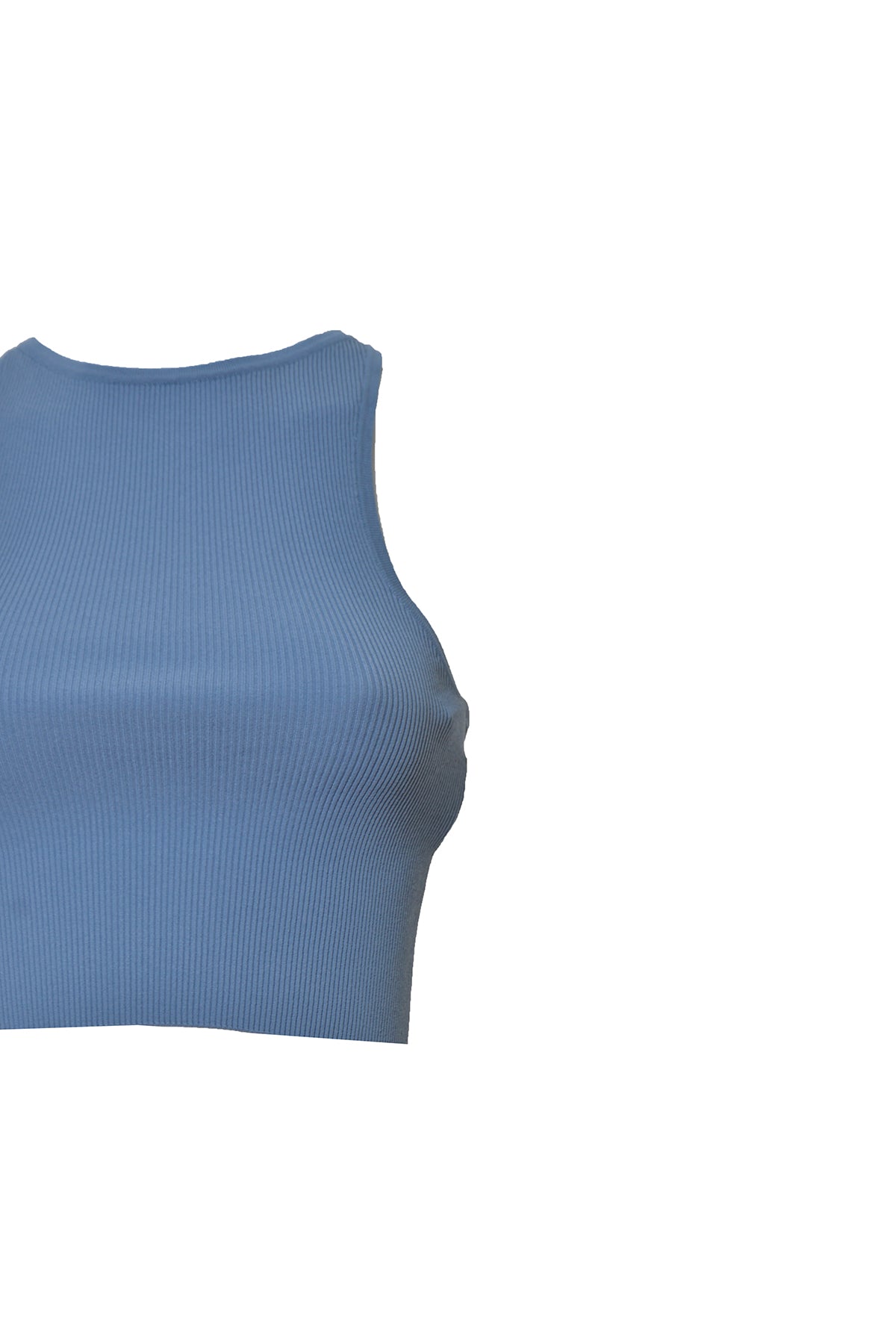 Top Turku in viscosa azzurra Max Mara 