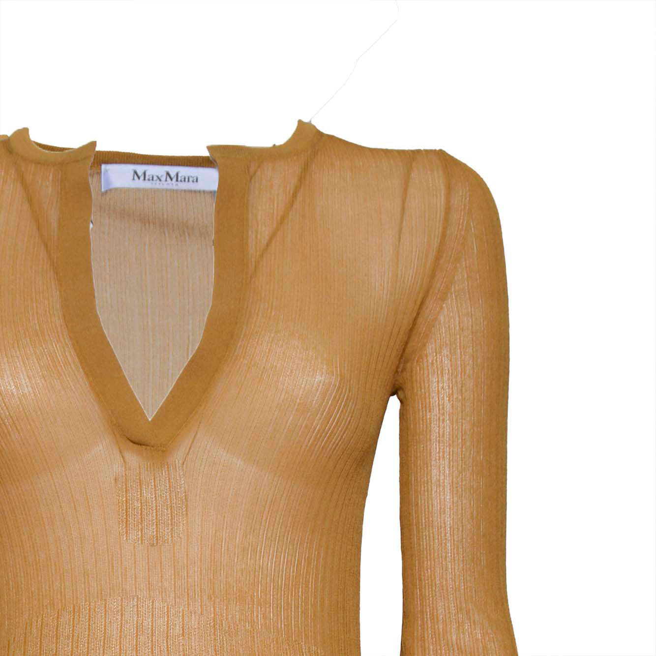 Pullover Saggina in maglia di seta nera Max Mara 