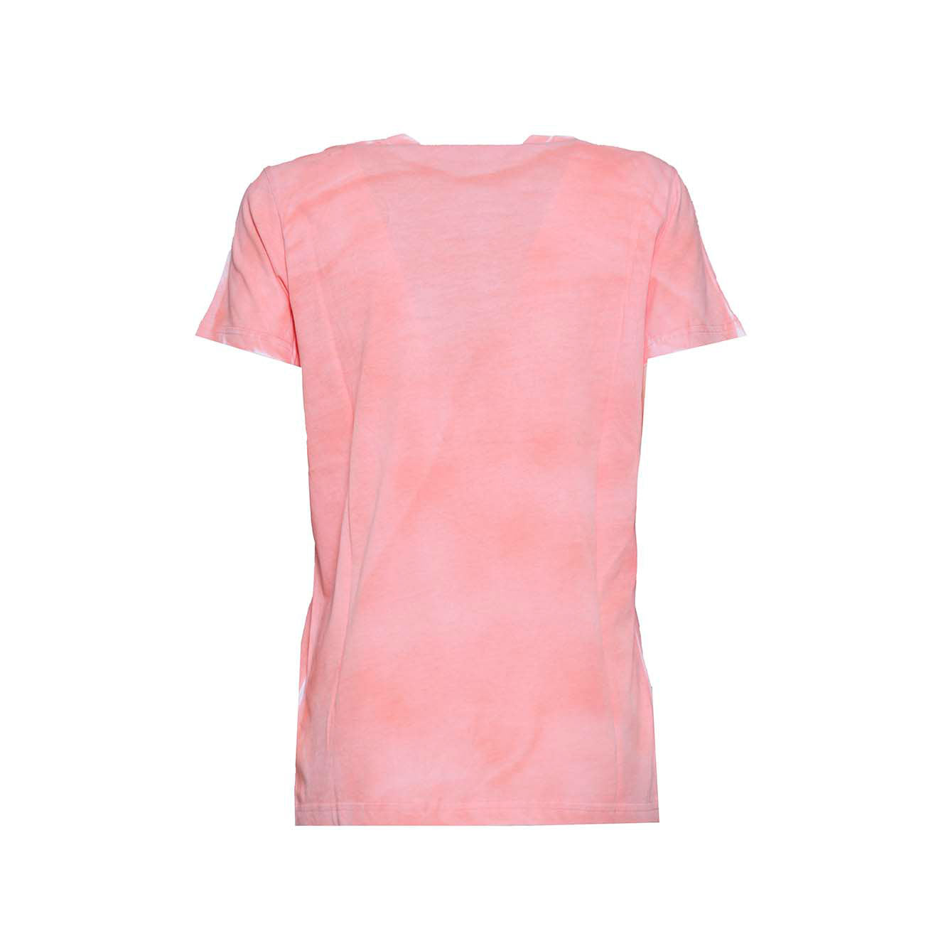 T-shirt in cotone salmone con stampa logo pennellata N°21 Junior 