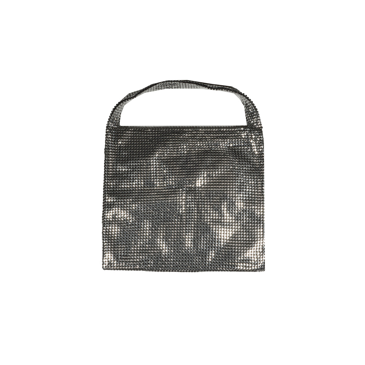 Borsa a spalla Pixel media in maglia metallica argento Paco Rabanne 