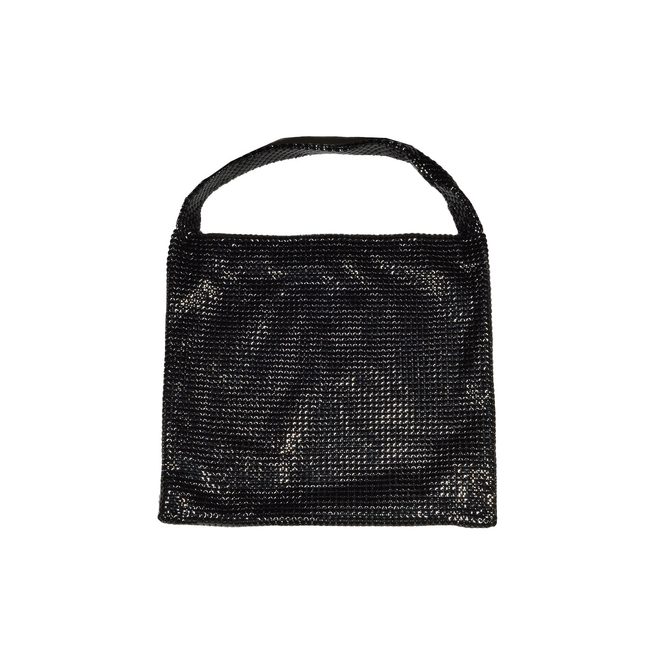 Borsa a mano Pixel media in maglia metallica nera Rabanne 