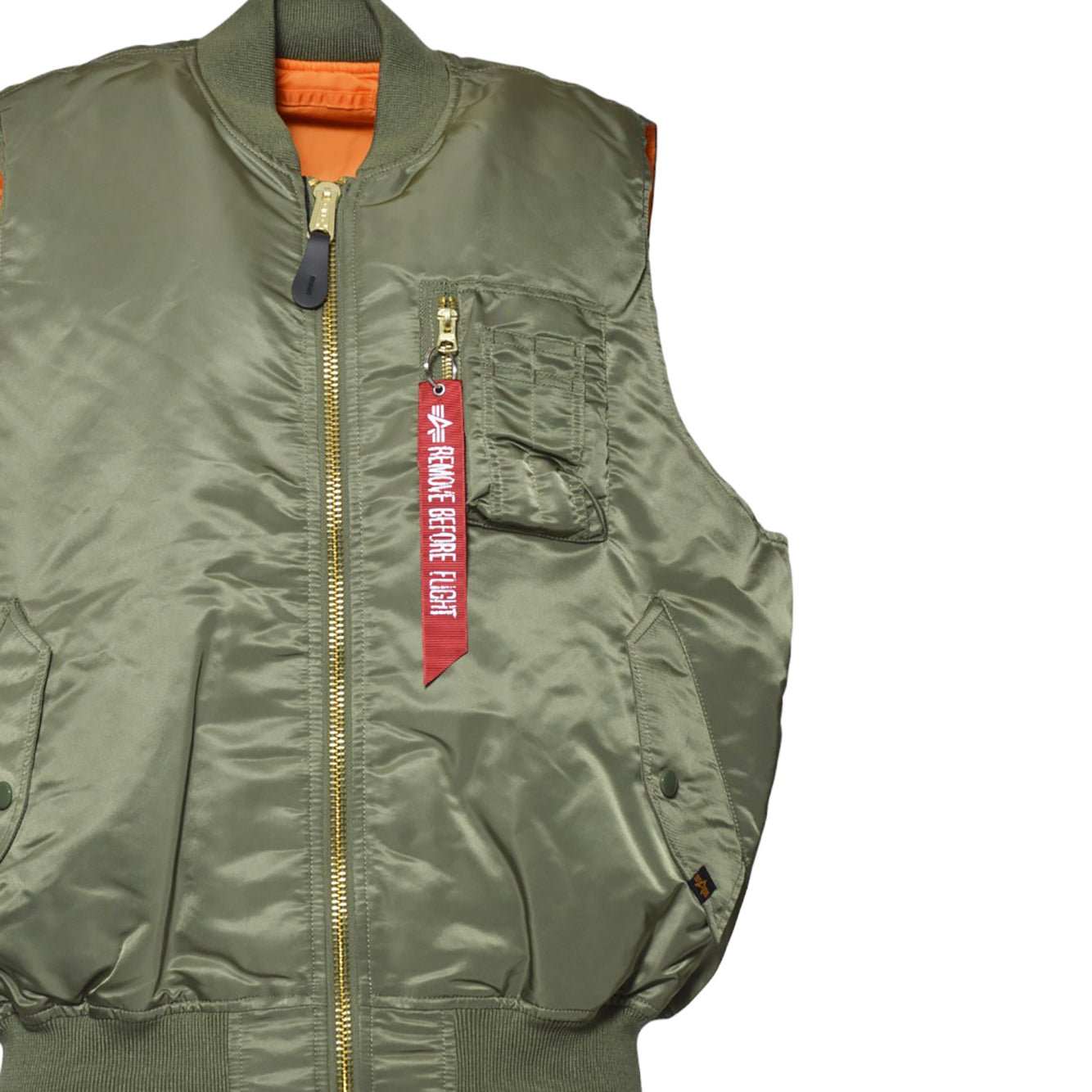 Gilet Ma-1 in nylon verde Alpha Industries 