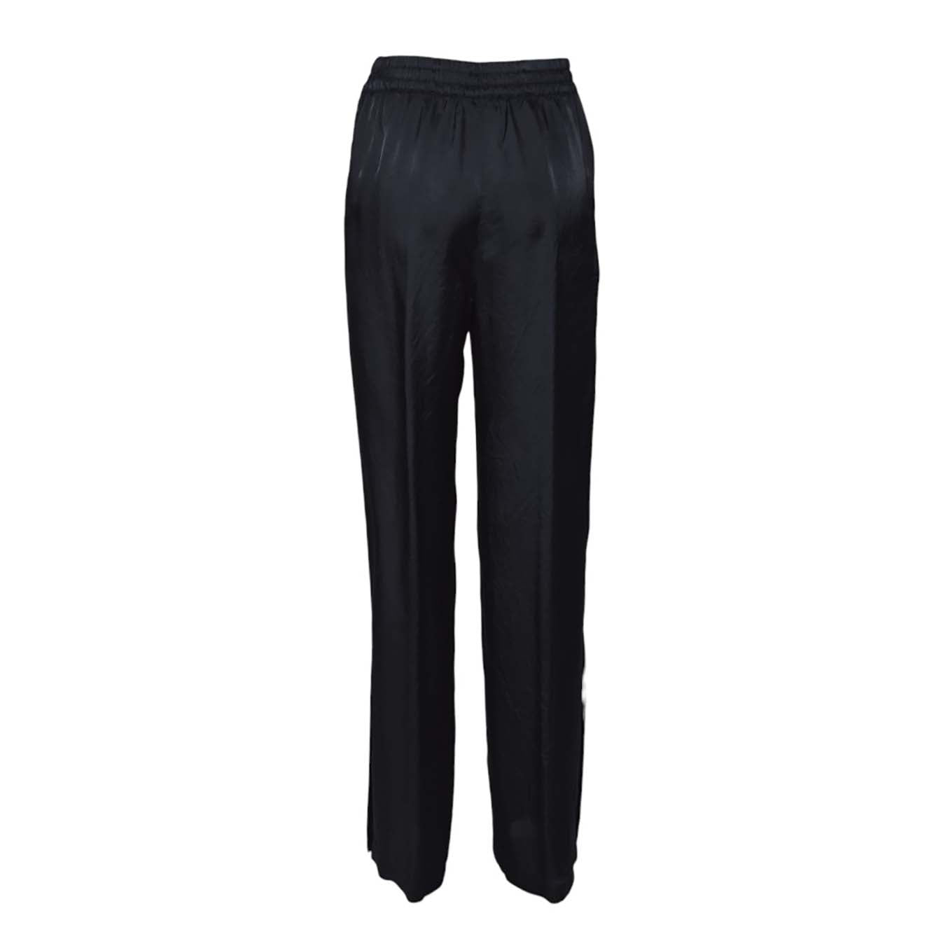Pantalone in saglia di viscosa blu Aspesi 