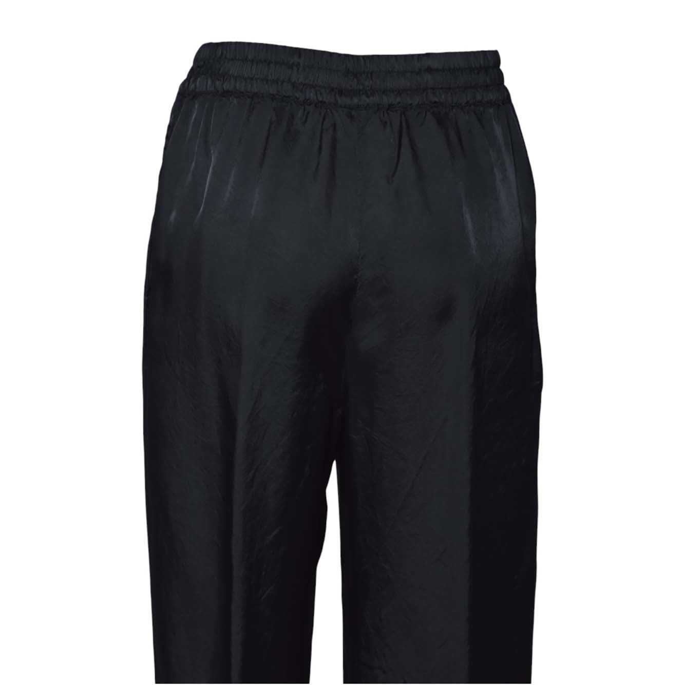 Pantalone in saglia di viscosa blu Aspesi 
