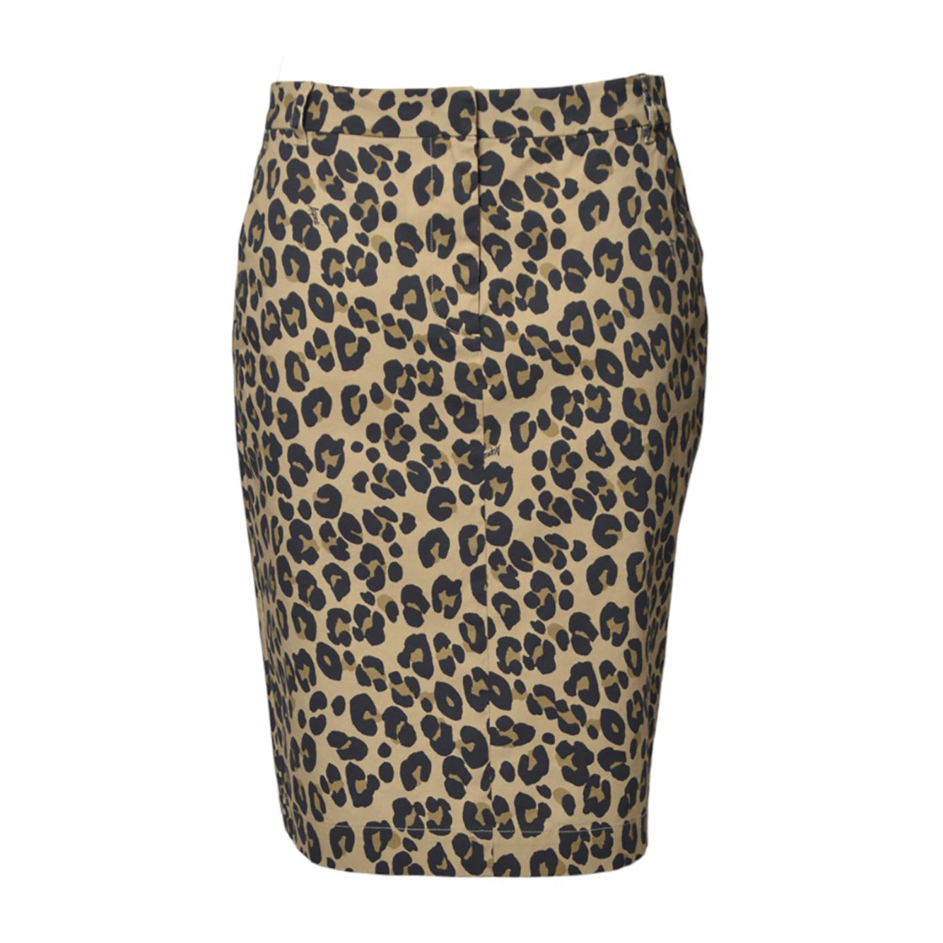 Gonna midi in cotone stampato animalier beige Aspesi 