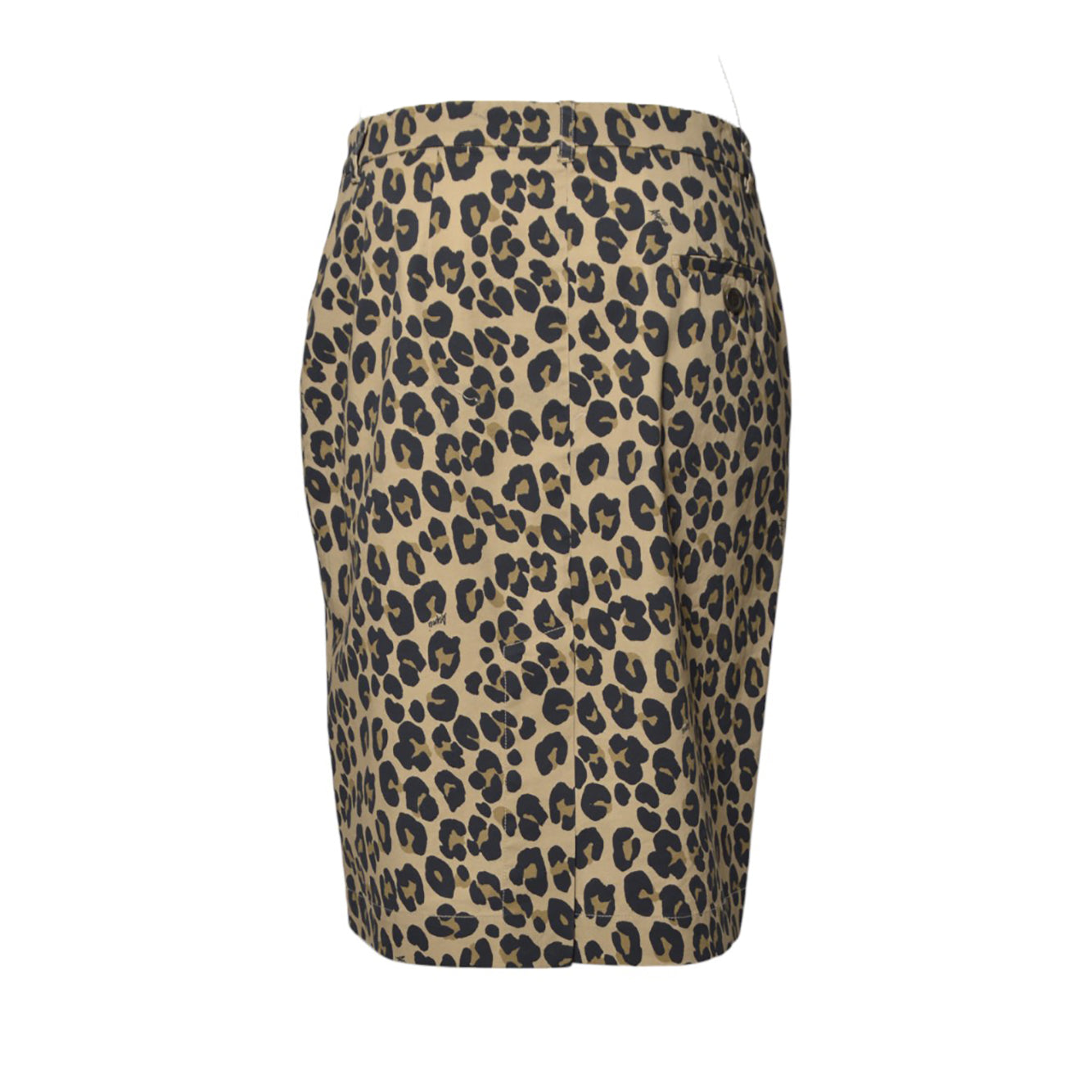 Gonna midi in cotone stampato animalier beige Aspesi 