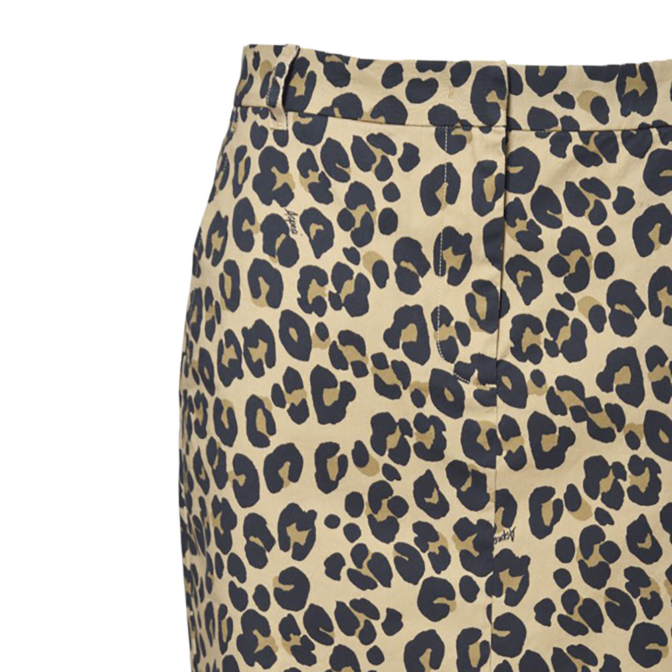 Gonna midi in cotone stampato animalier beige Aspesi 