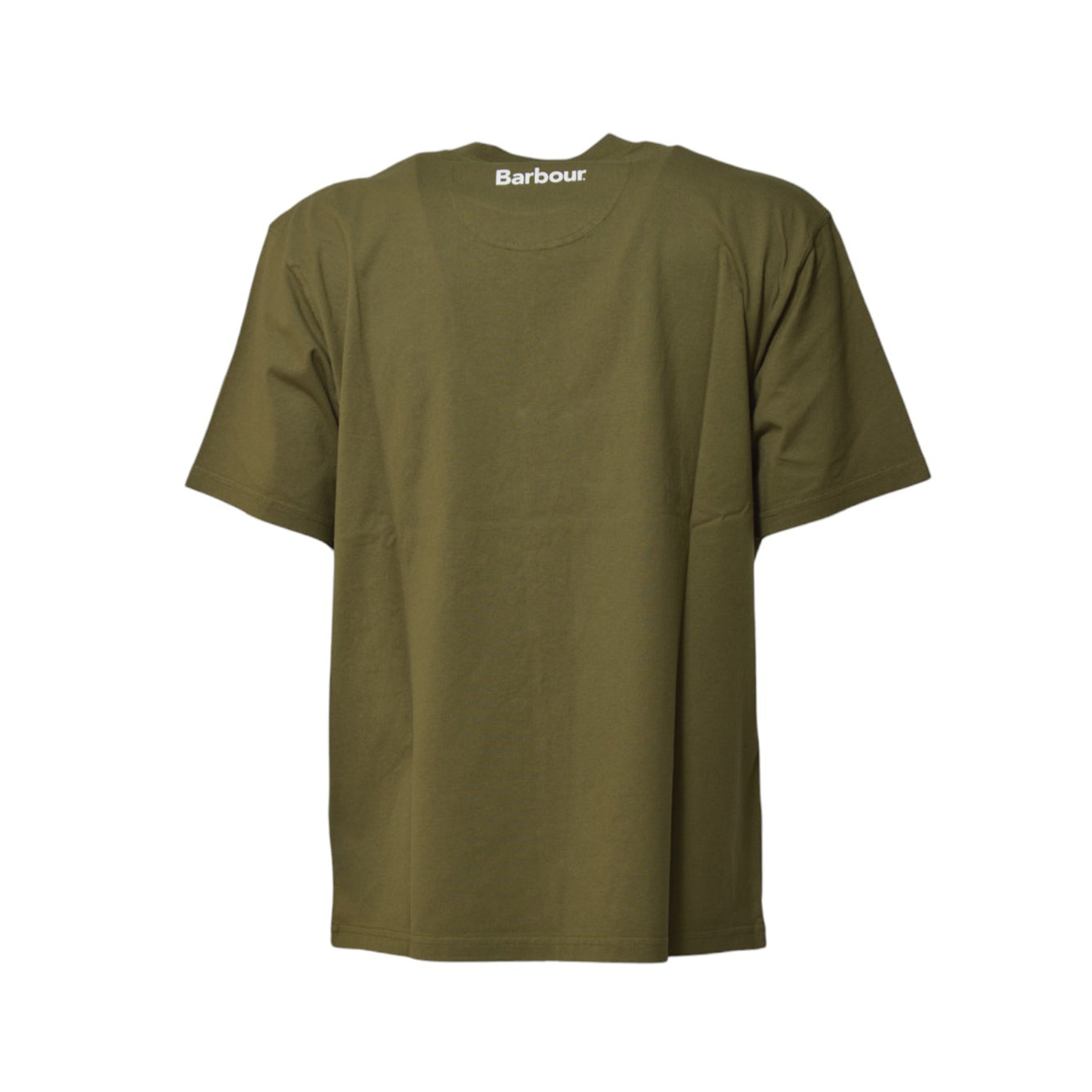 T-shirt All Weather in cotone verde con stampa Barbour 
