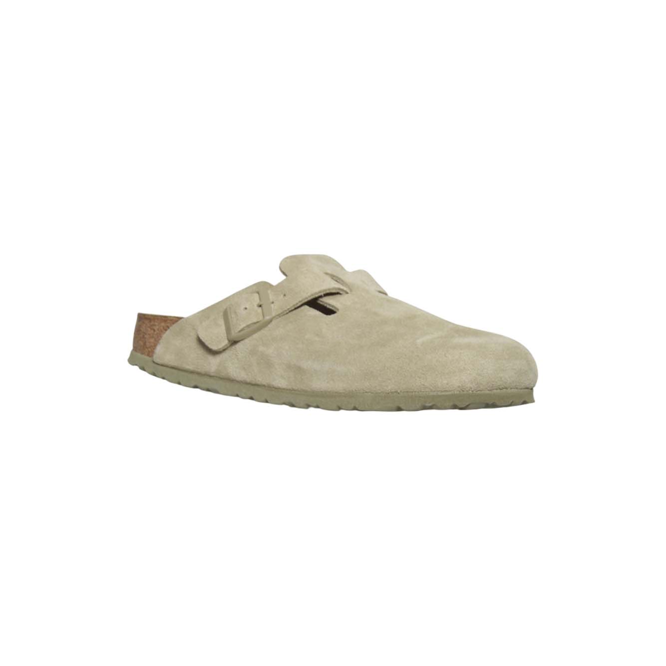 boston faded khaki, suede leather calzata stretta 