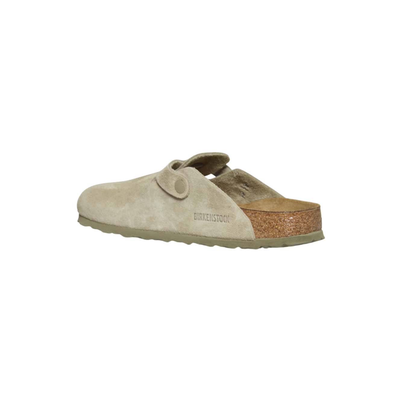 boston faded khaki, suede leather calzata stretta 