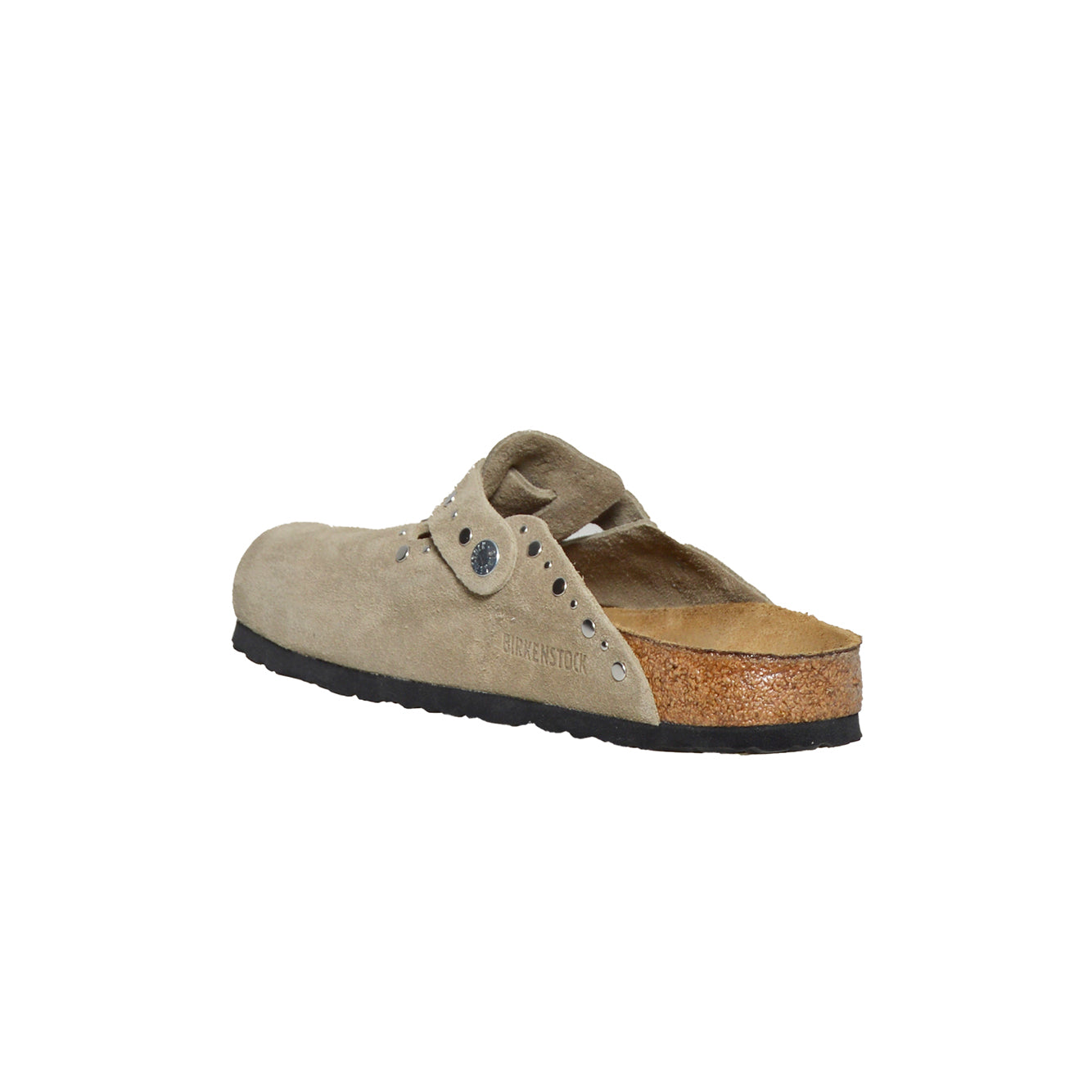 boston rivet taupe, suede leather calzata stretta 