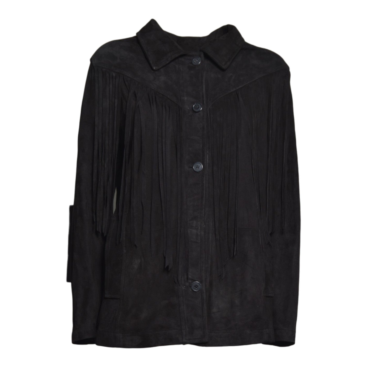 azzura camicia100% vera pelle camoscio 
