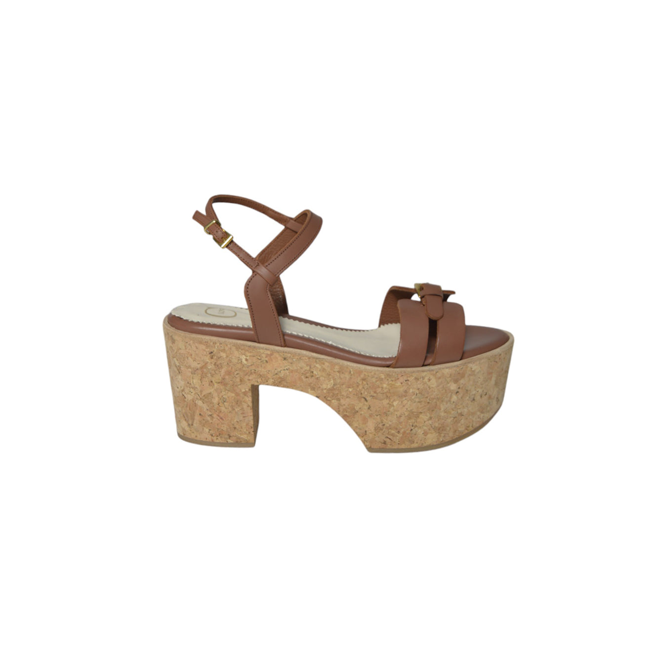 Zoccoli Anna platform in pelle cuoio C Love 
