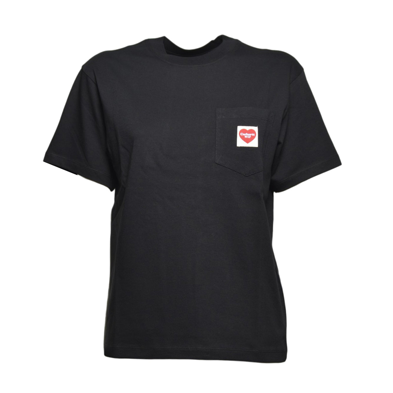 w' s/s pocket heart t-shirt organic cotton single jersey 