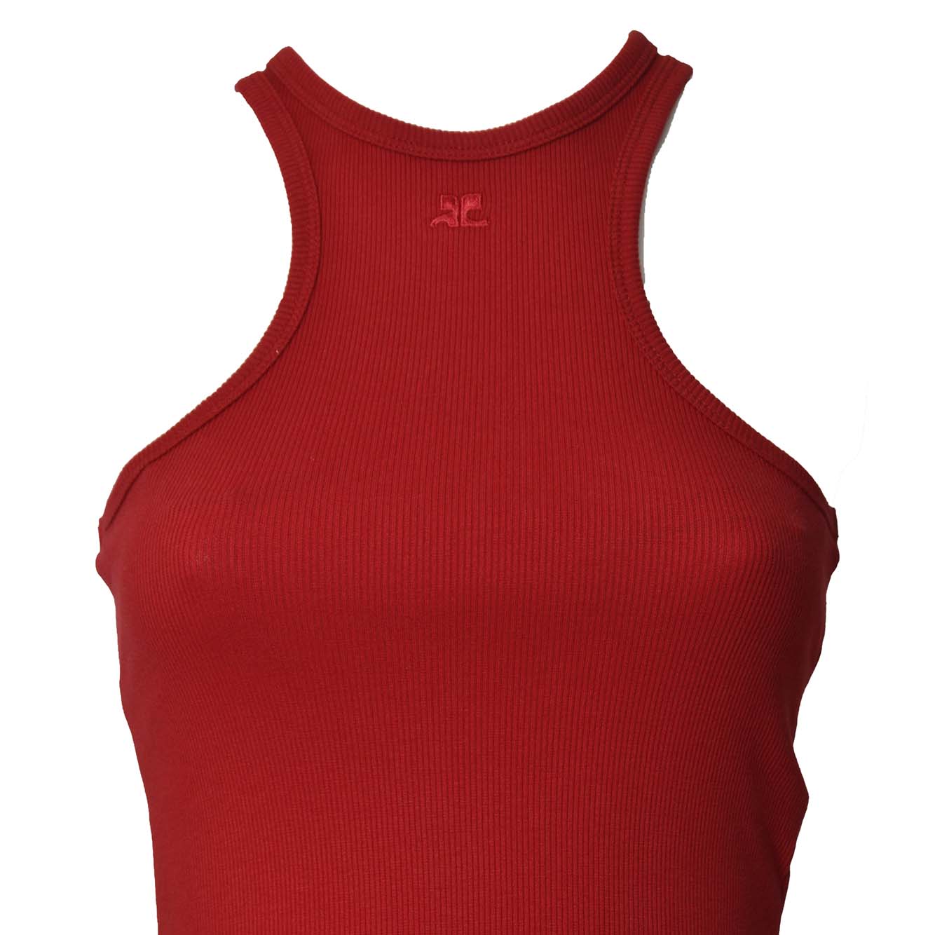 Abito lungo Scuba 90's in cotone rosso Courrèges 