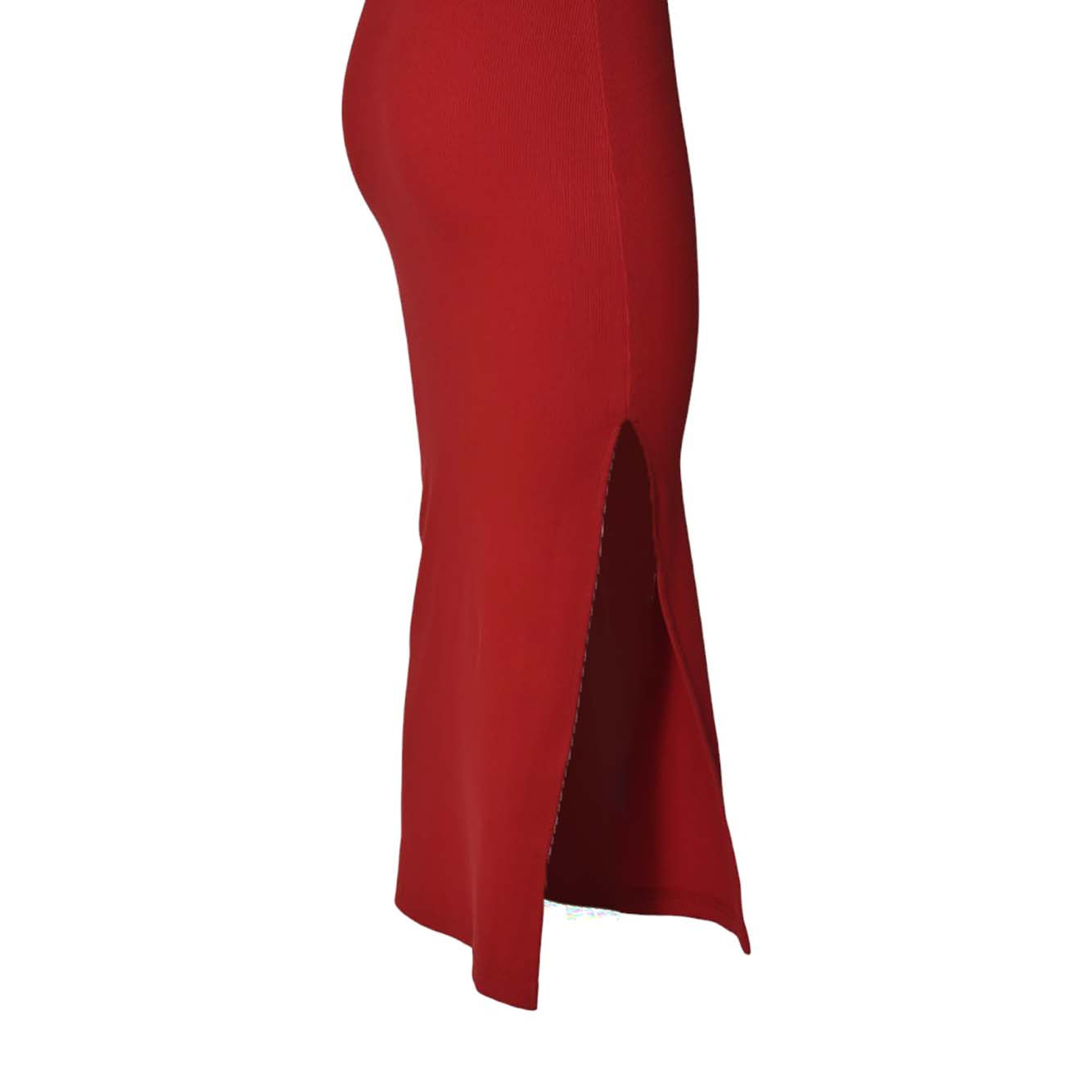 Abito lungo Scuba 90's in cotone rosso Courrèges 