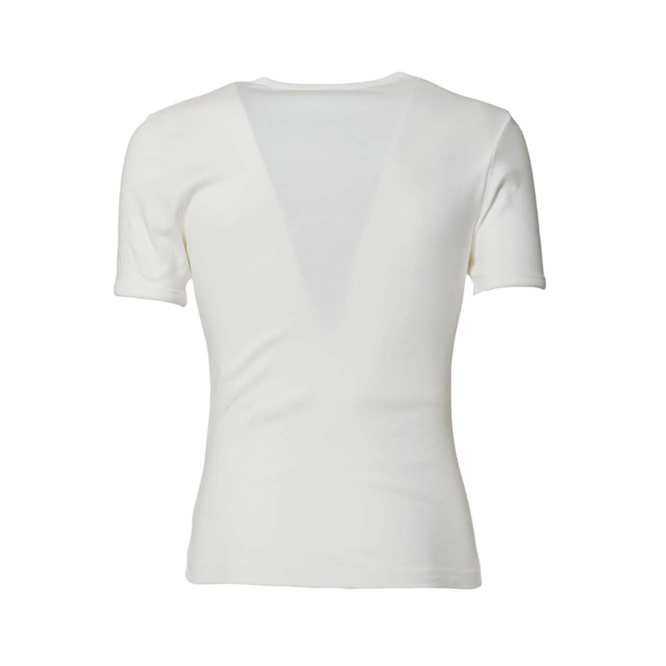 T-shirt Signature Contrast in cotone bianco Courrèges 