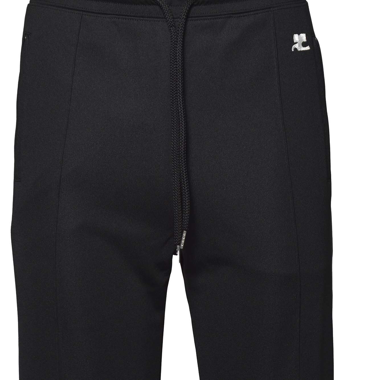 Pantaloni Interlock in jersey nero Courregès 