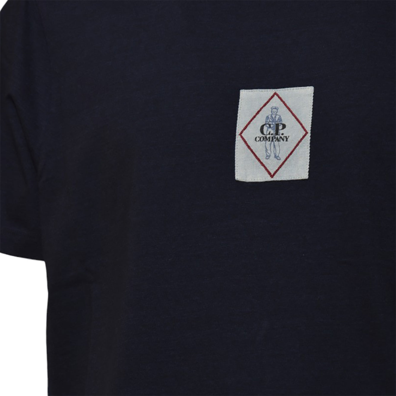 T-shirt Logo Jersey in cotone blu C.P. Company 