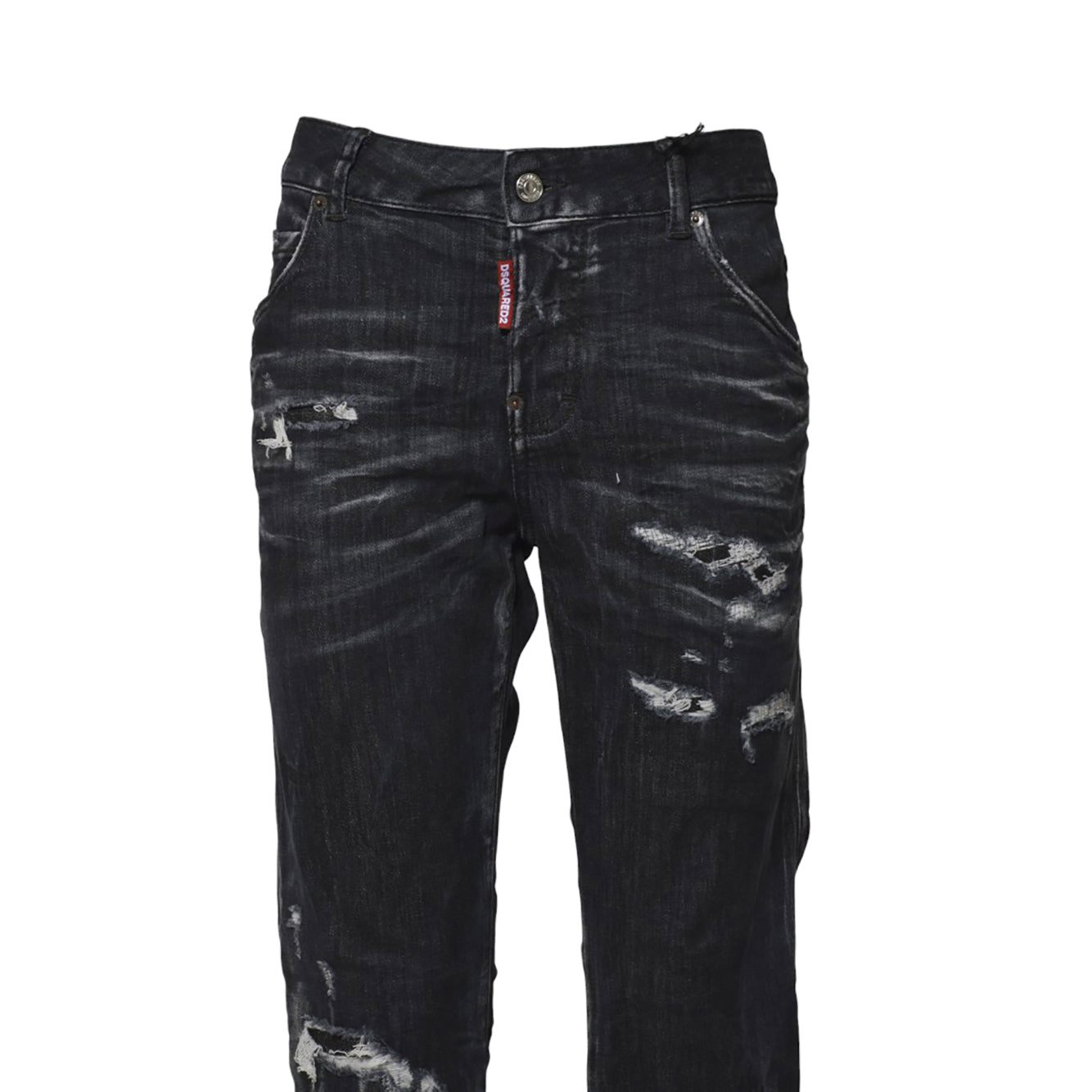 Jeans Cool Girl Destroyed Wash in denim nero Dsquared2 