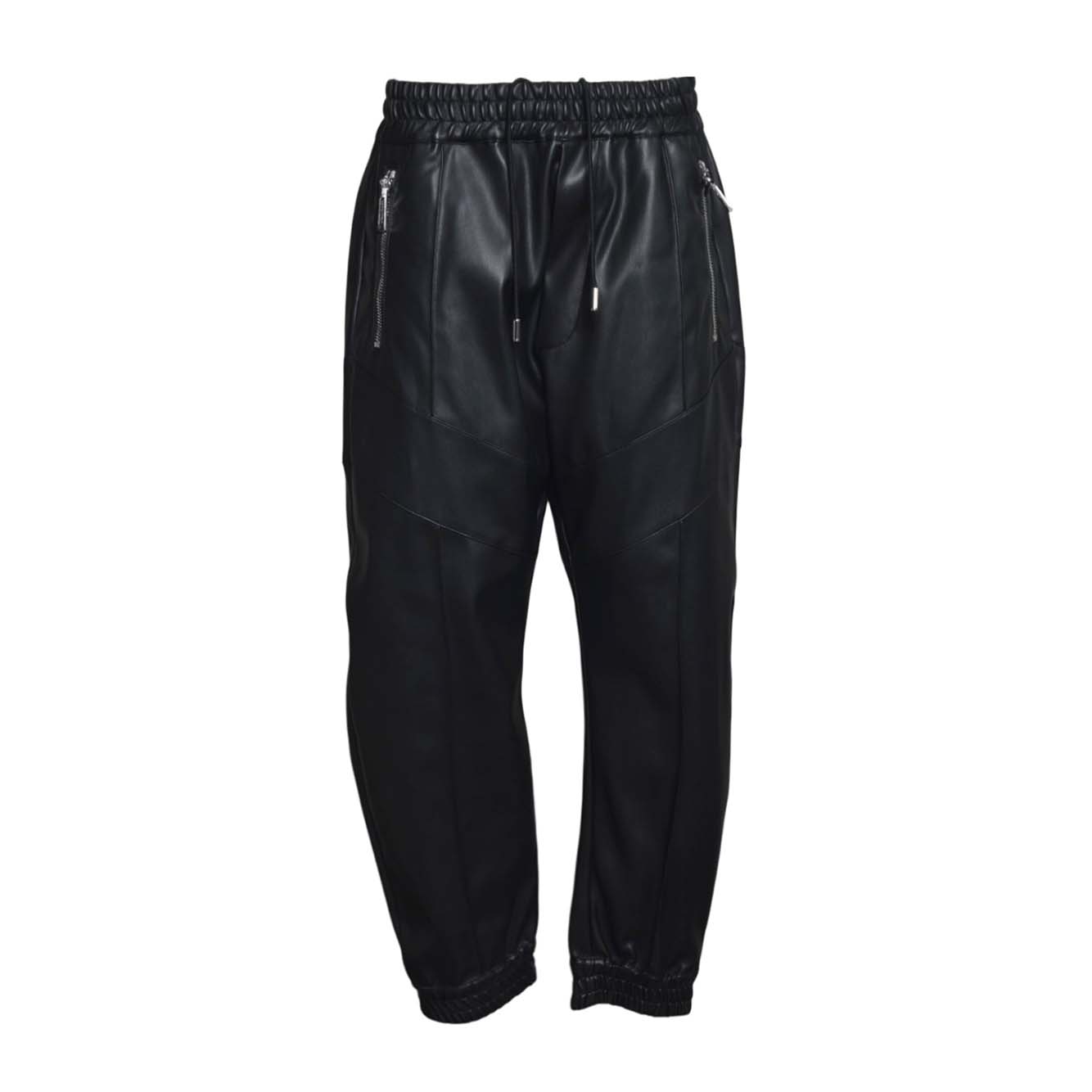 faux leather jogging pant 