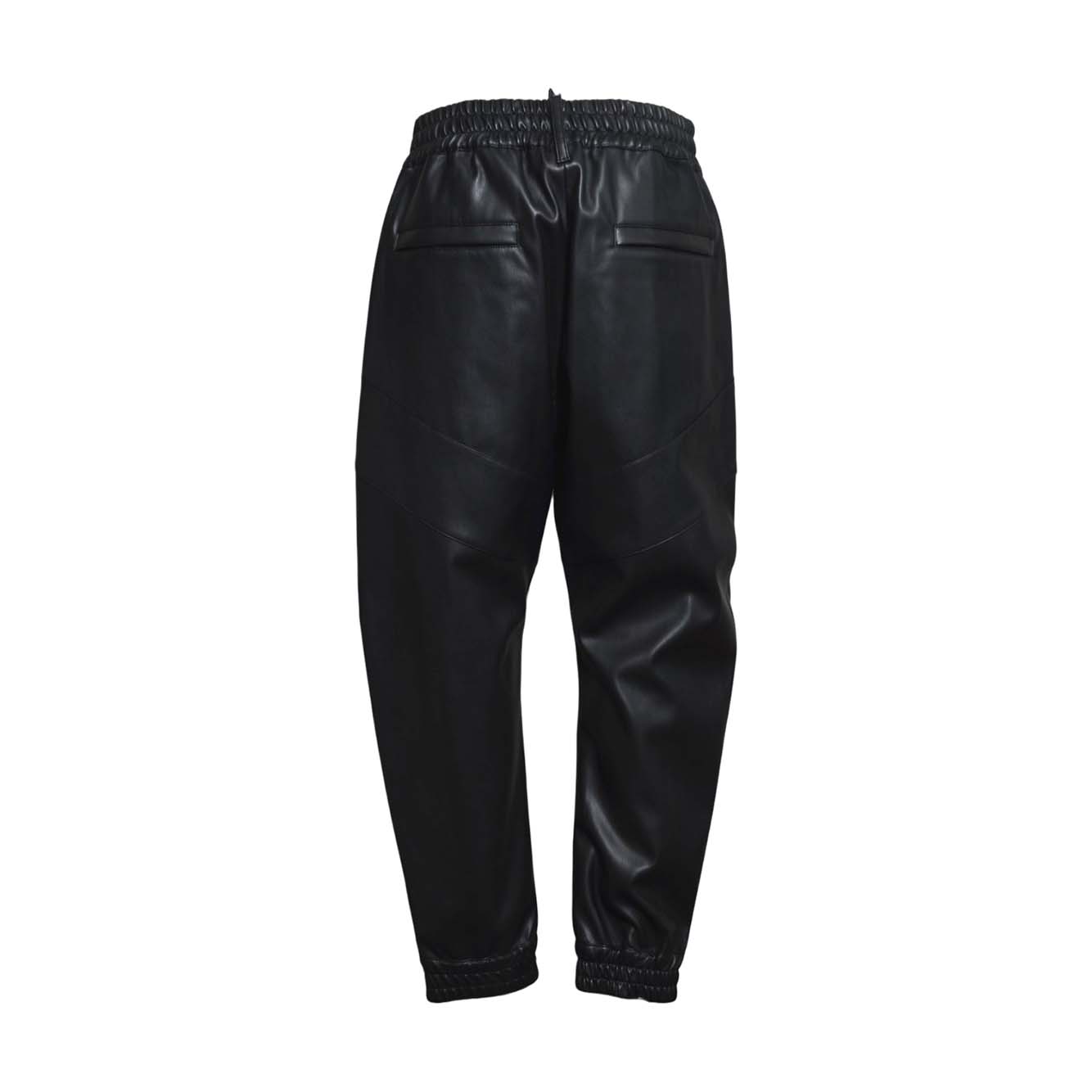 faux leather jogging pant 