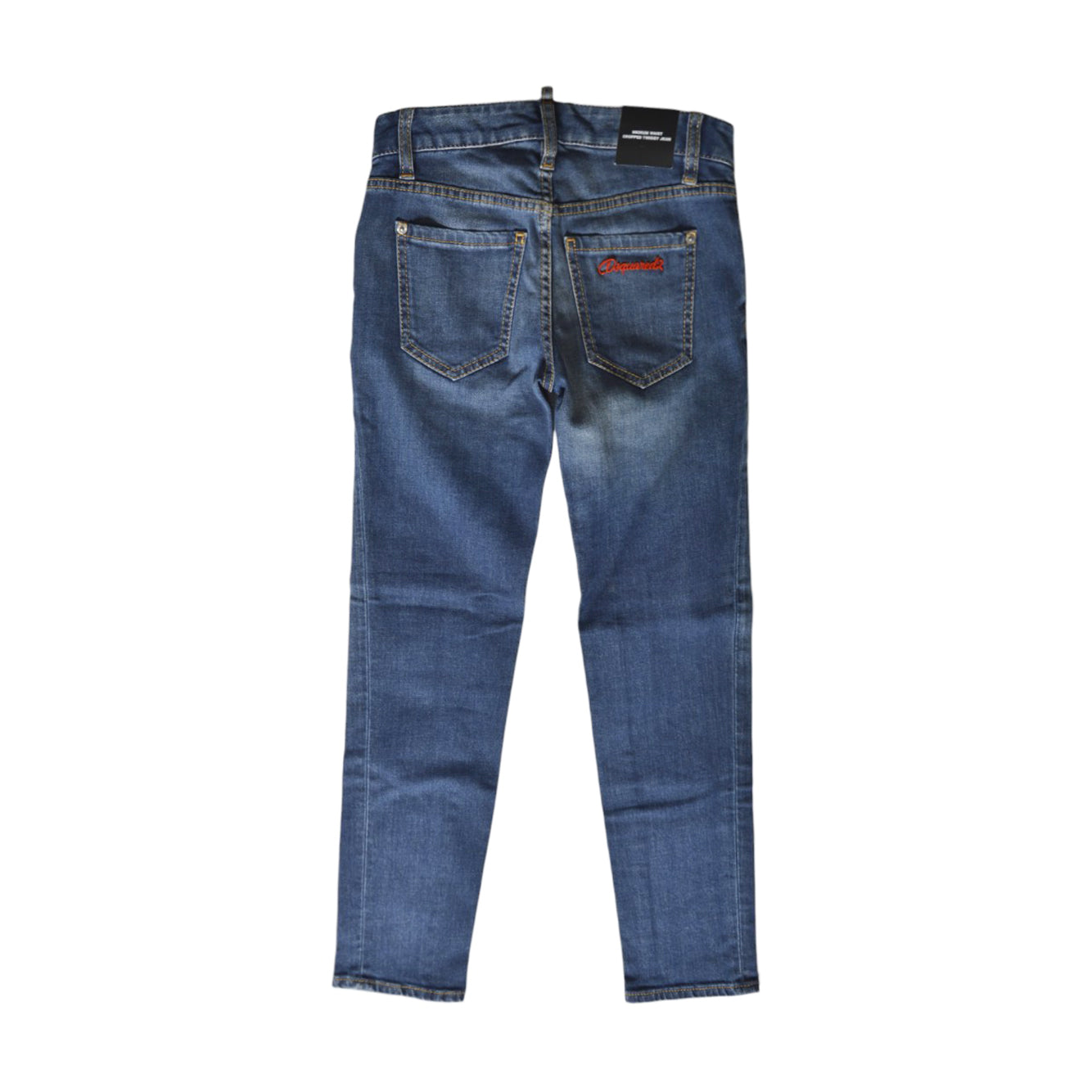 Jeans Cropped Twiggy vita media blu Dsquared2 