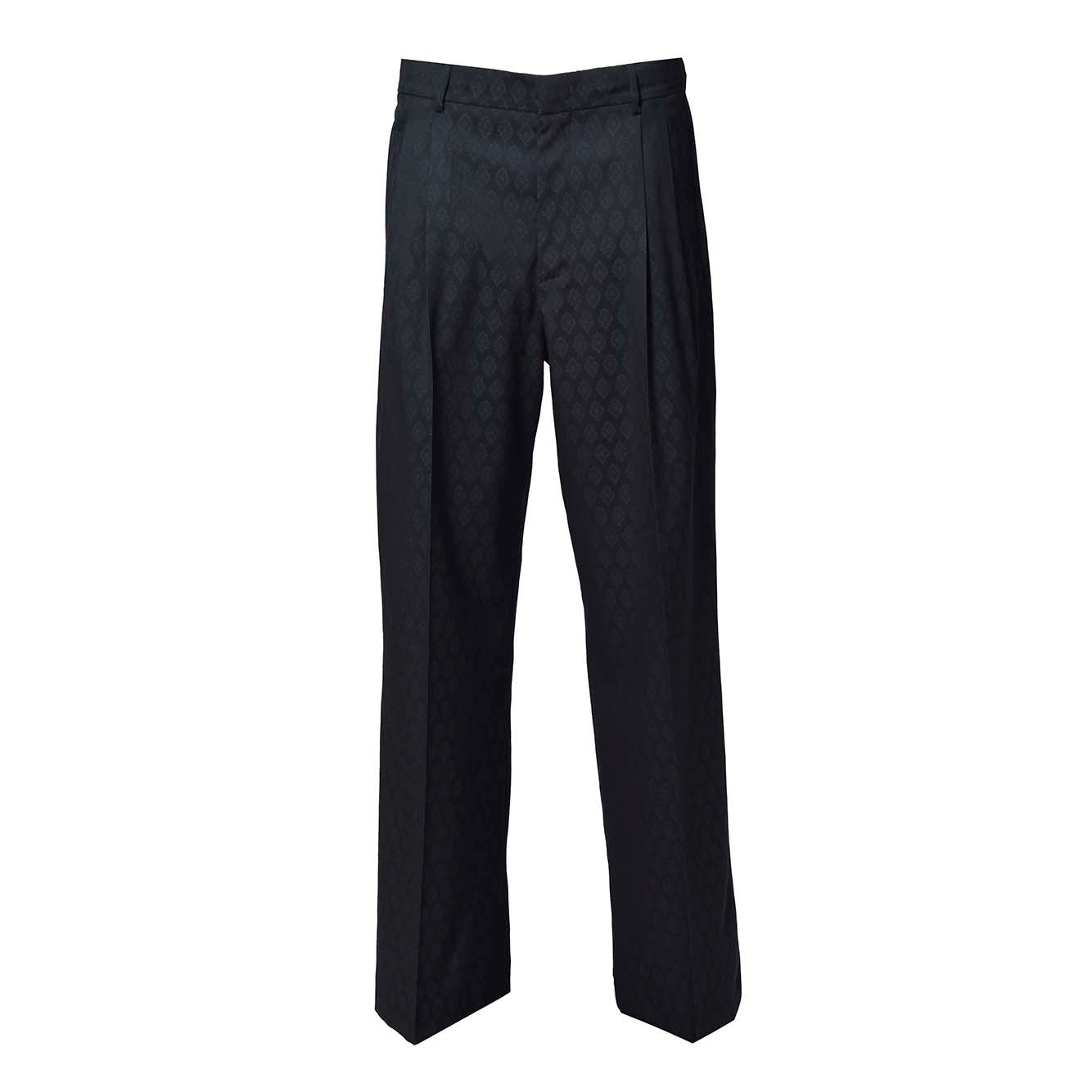 Pantalone a palazzo in lana jacquard nero Etro 