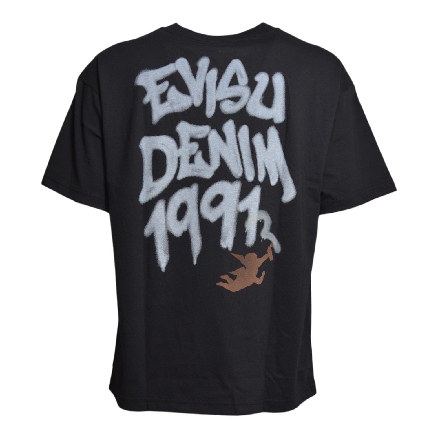 ht angel & graffiti slogan printed ss tee 