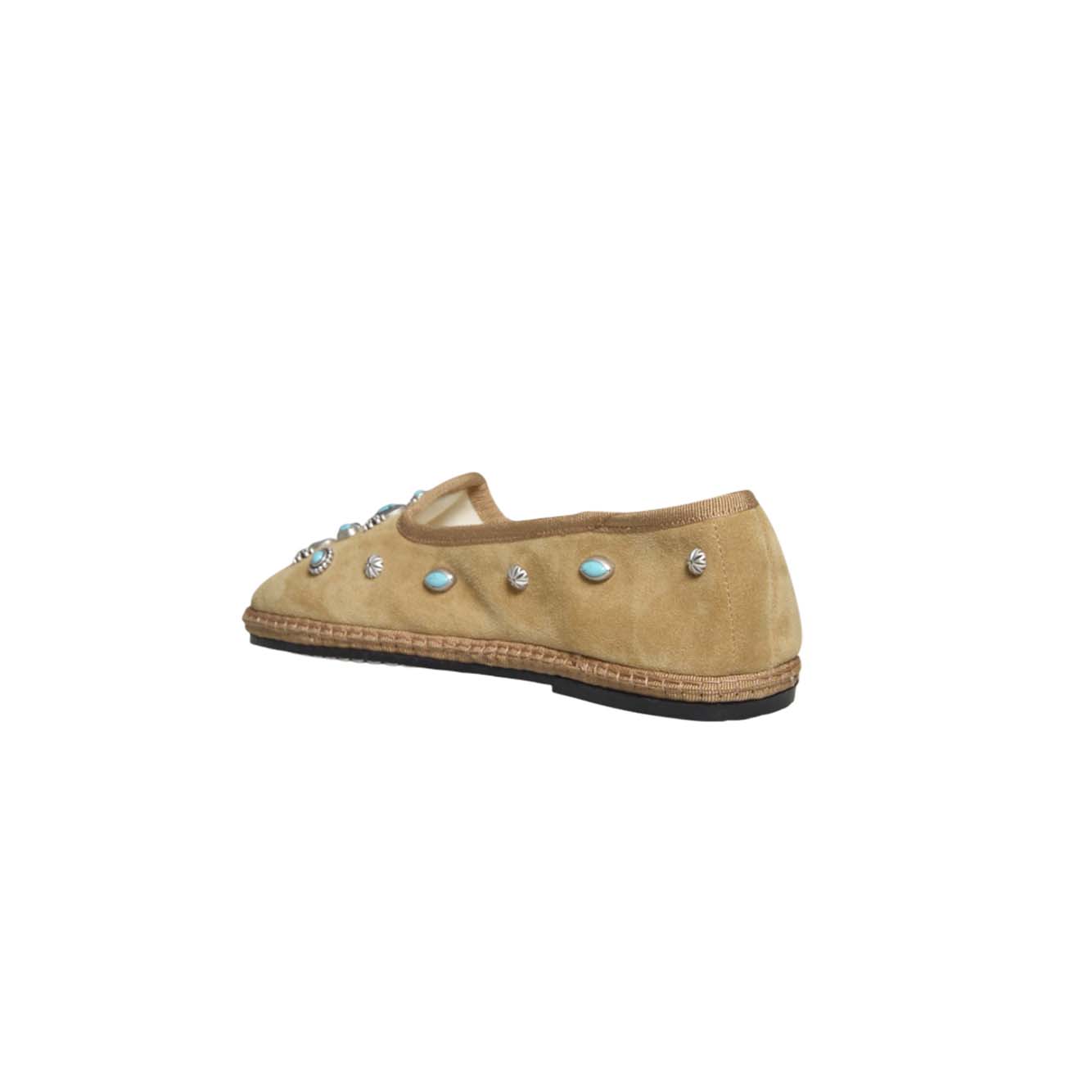frutate friulane in pelle scamosciata con borchie 